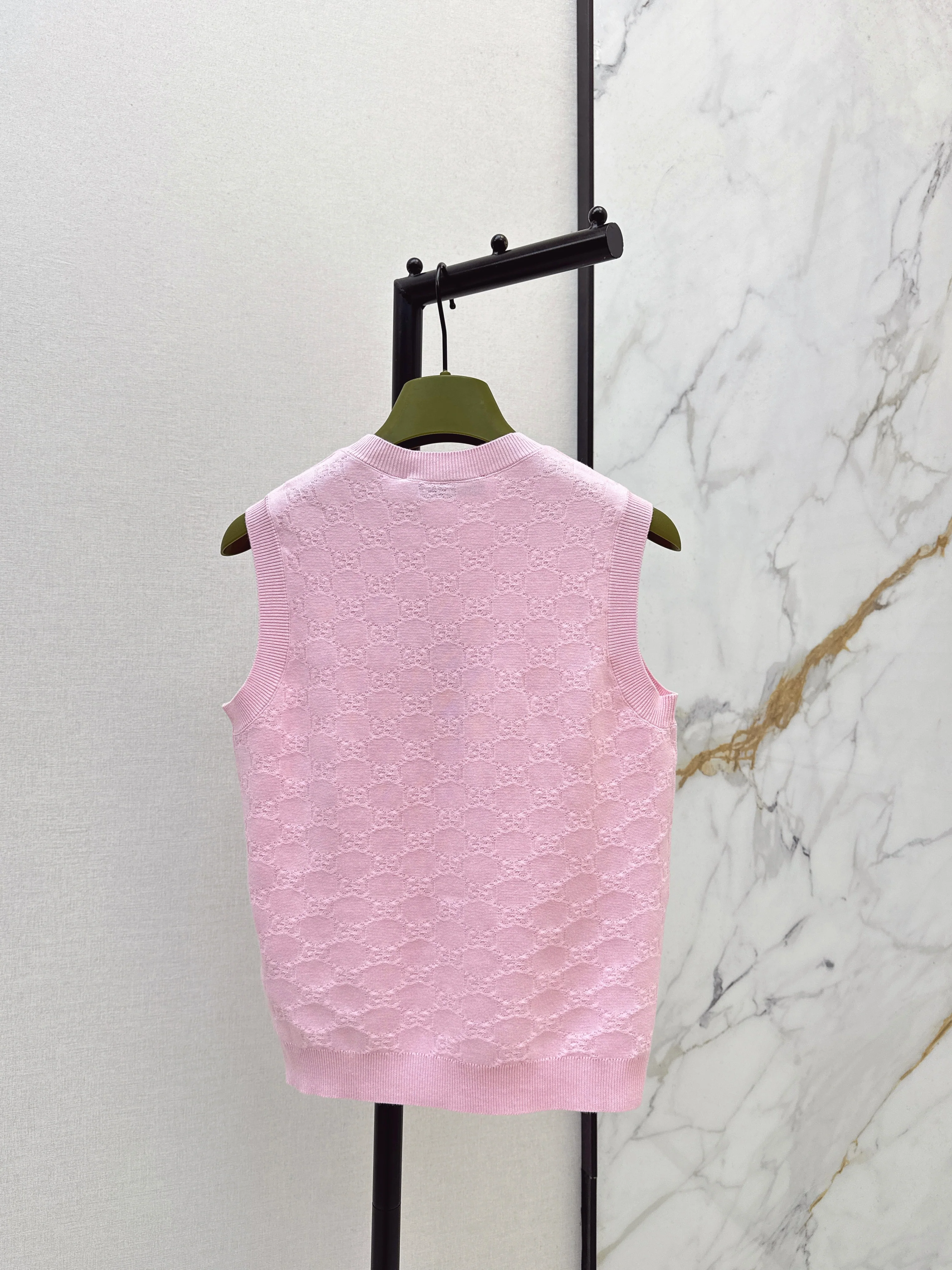 Gucc 26ss jacquard knitted vest
