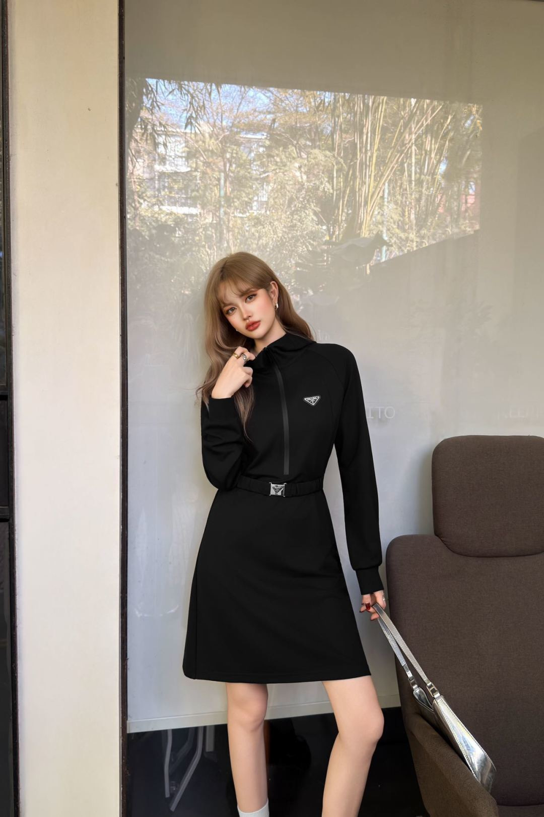 Pra 26ss hooded dress