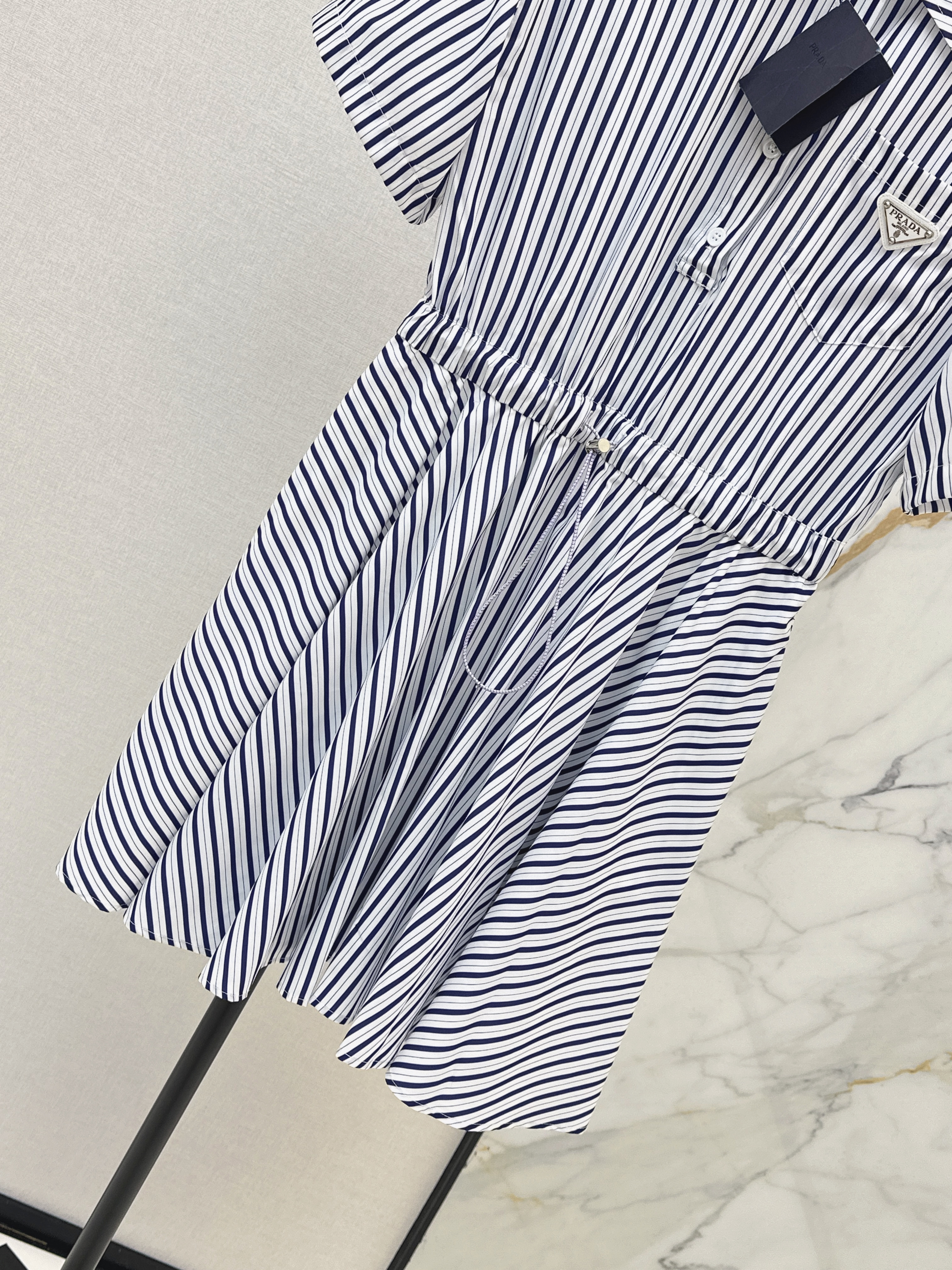Pra 26ss stripe shirt dress