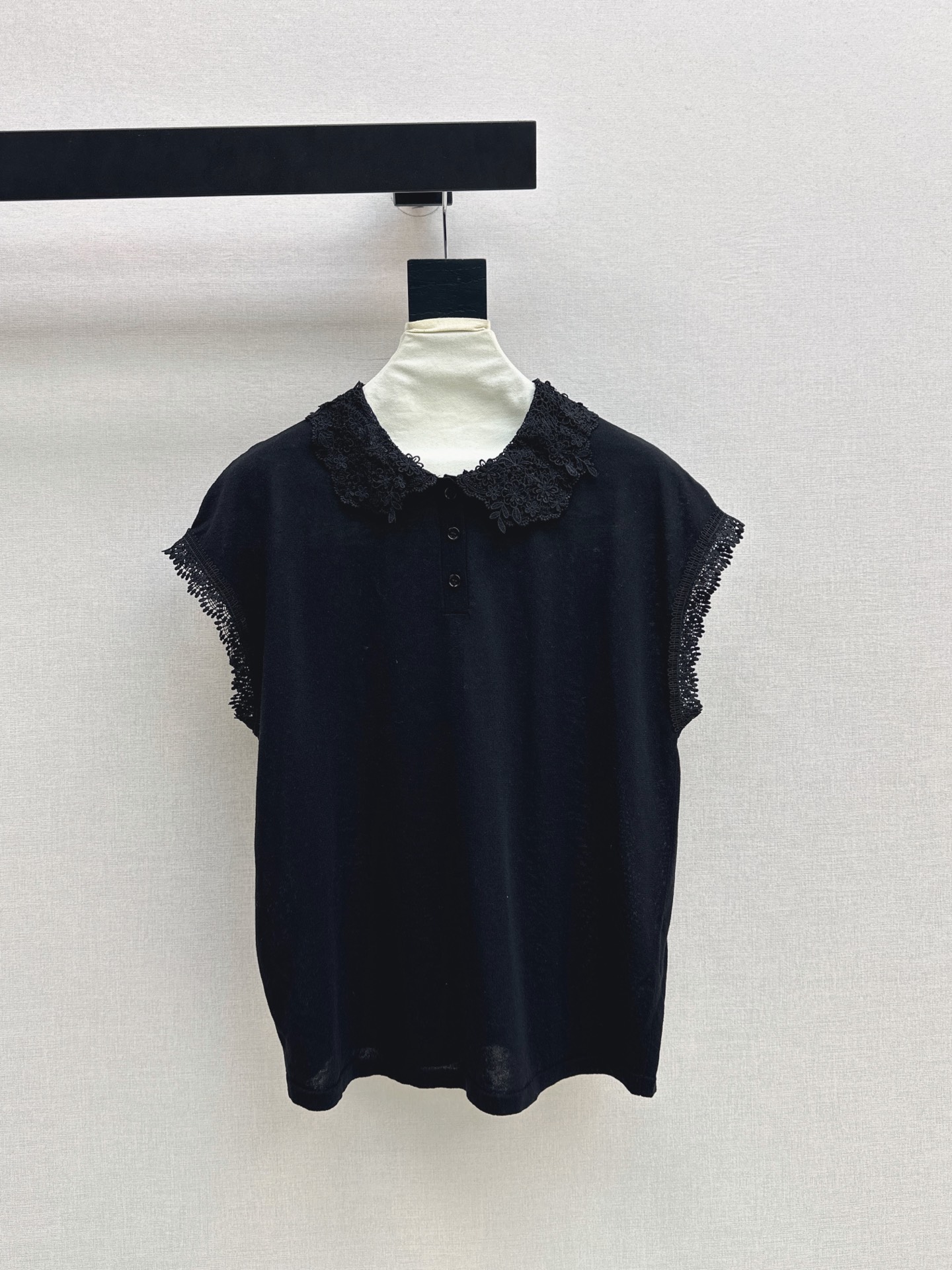 ES 26ss lace trim knitwear
