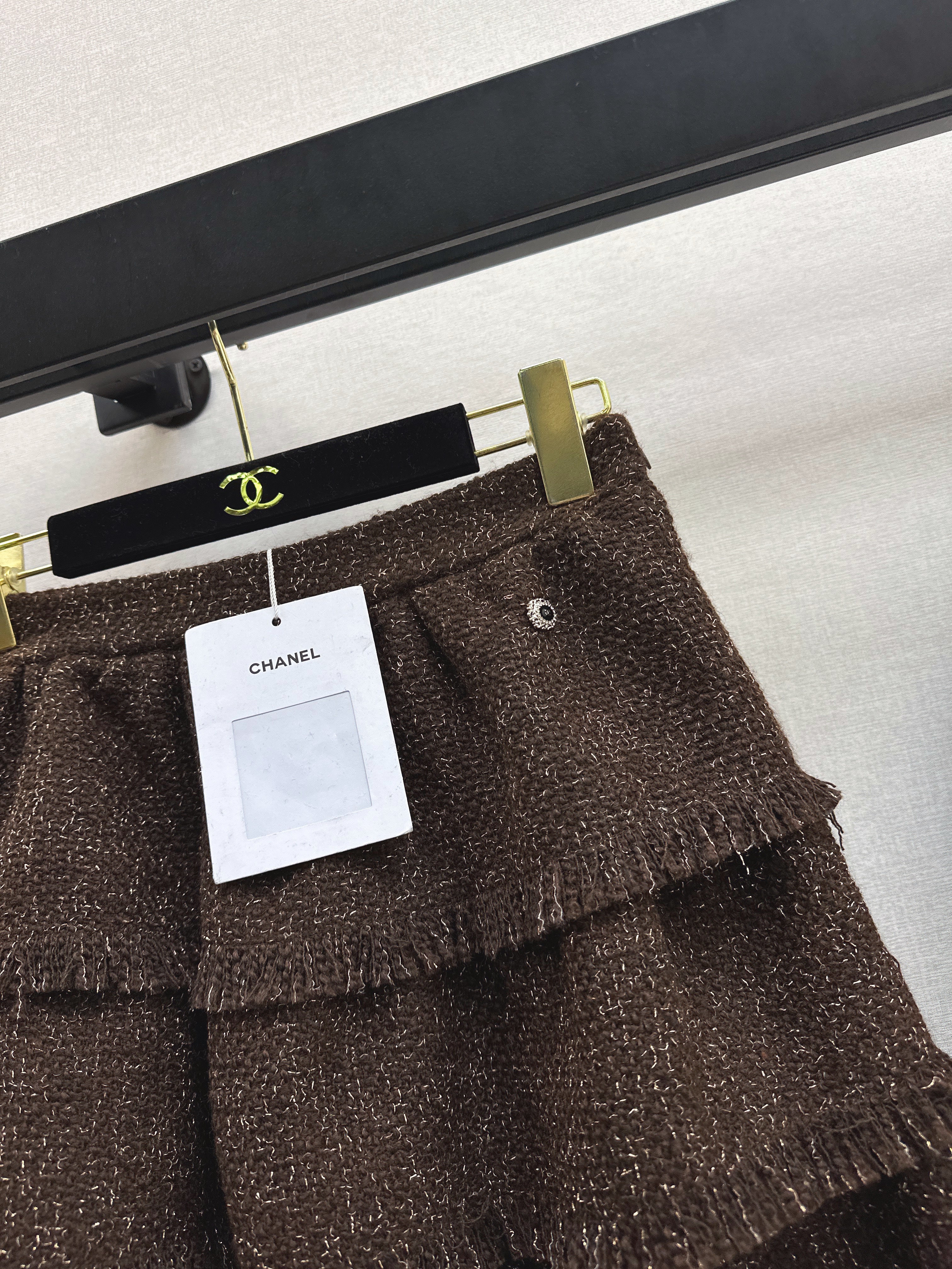 Chan 26ss fringe woven skirts