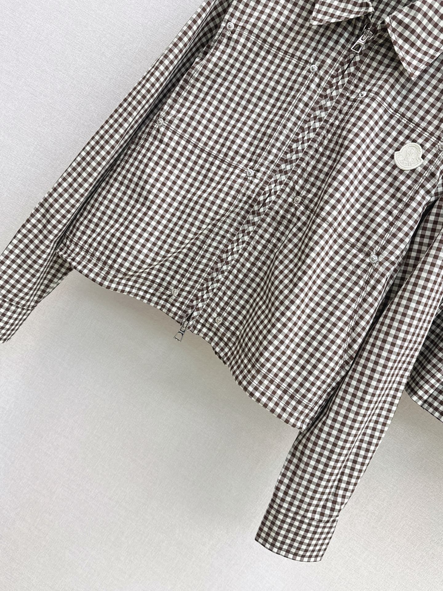 Monc 26ss check jacket pleated skirt sets