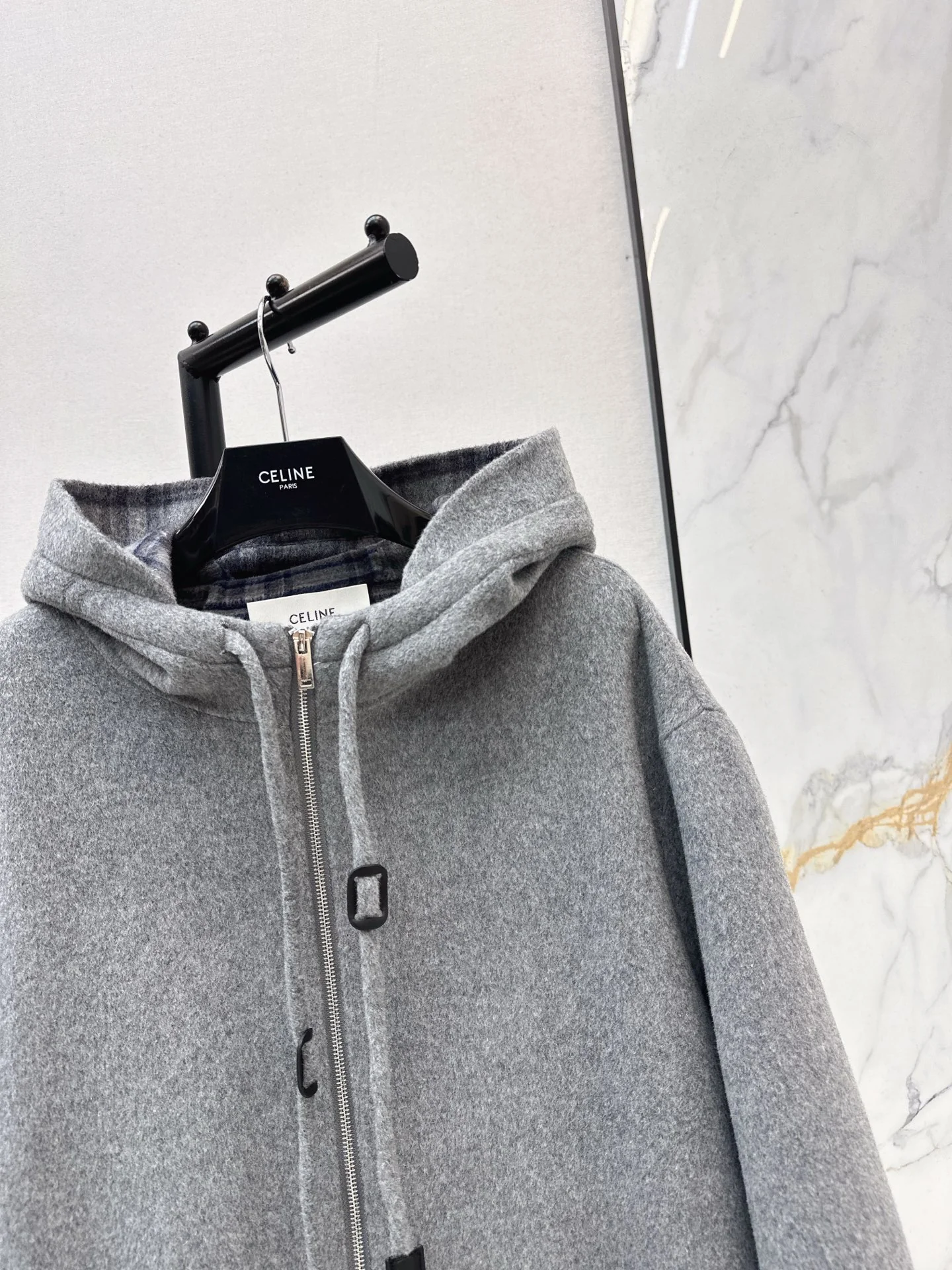 Celi 26ss hooded woolen jacket