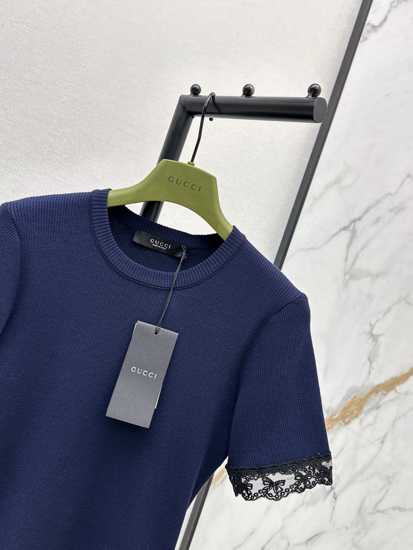 Guc 26ss lace contract knitwear