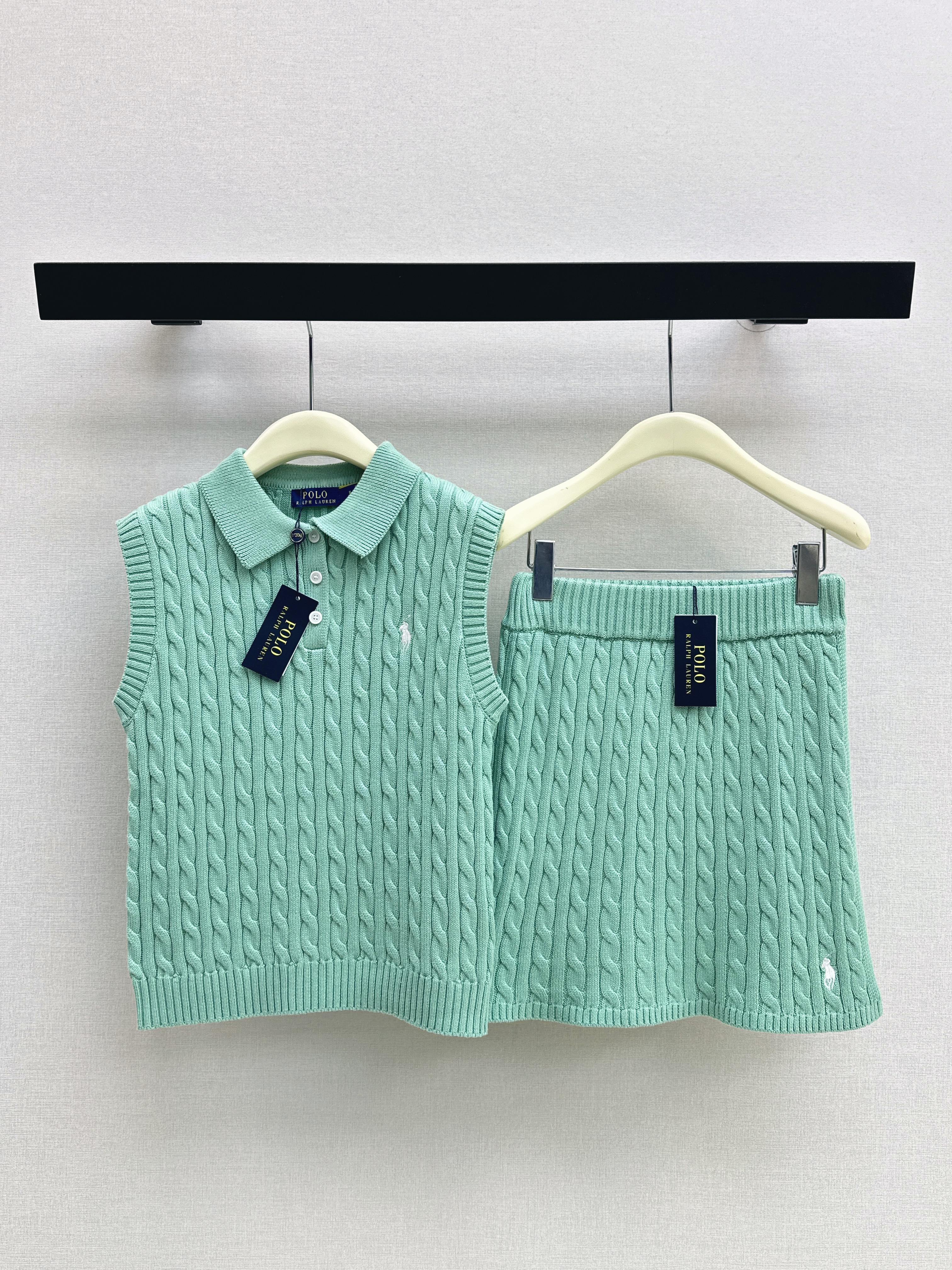 Ralp 26ss polo vest skirt set