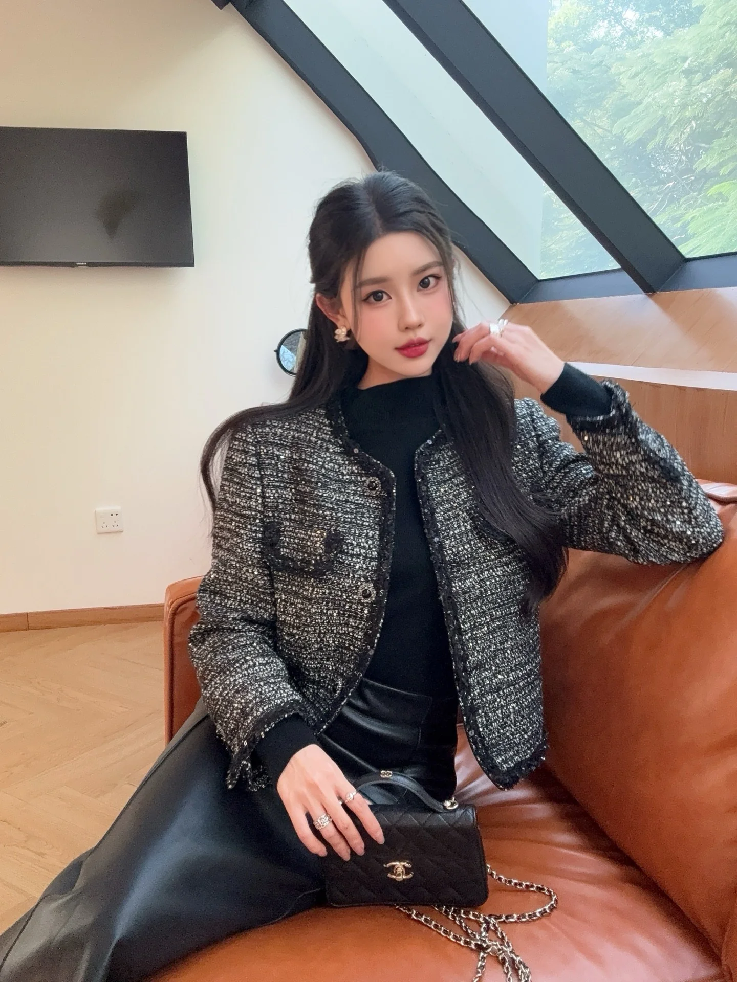 Chan 25fw woven tweed jacket