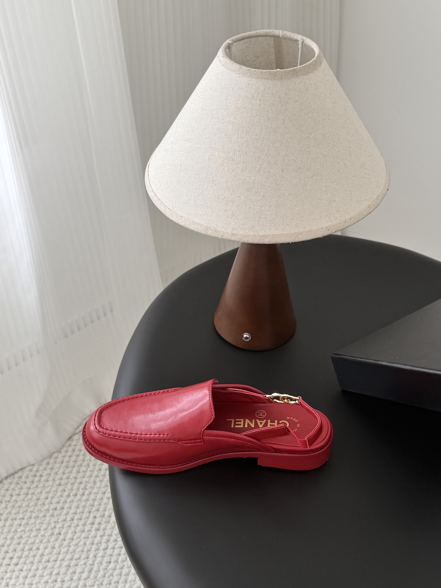 Chan 26ss slingblack loafers