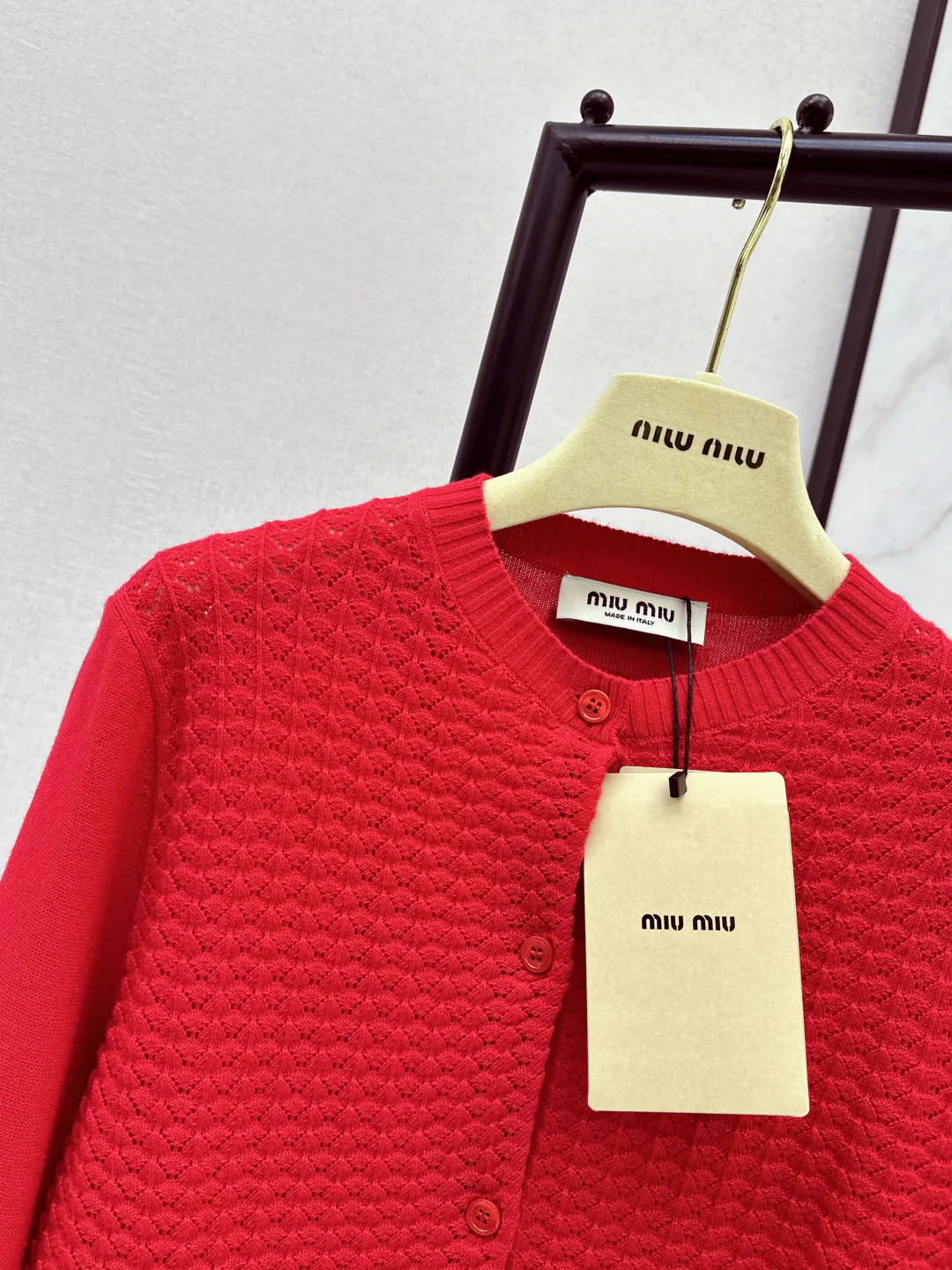 Miu 26ss knitted cardigan