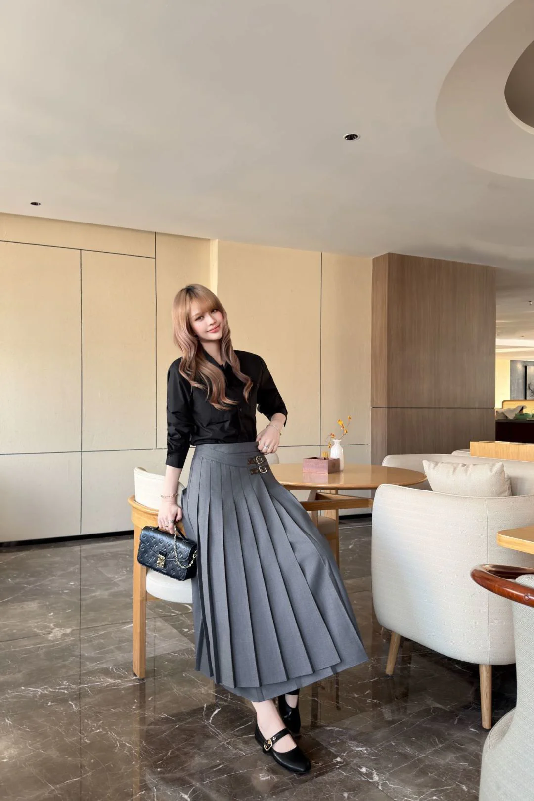 Louis 26ss pleated skirts