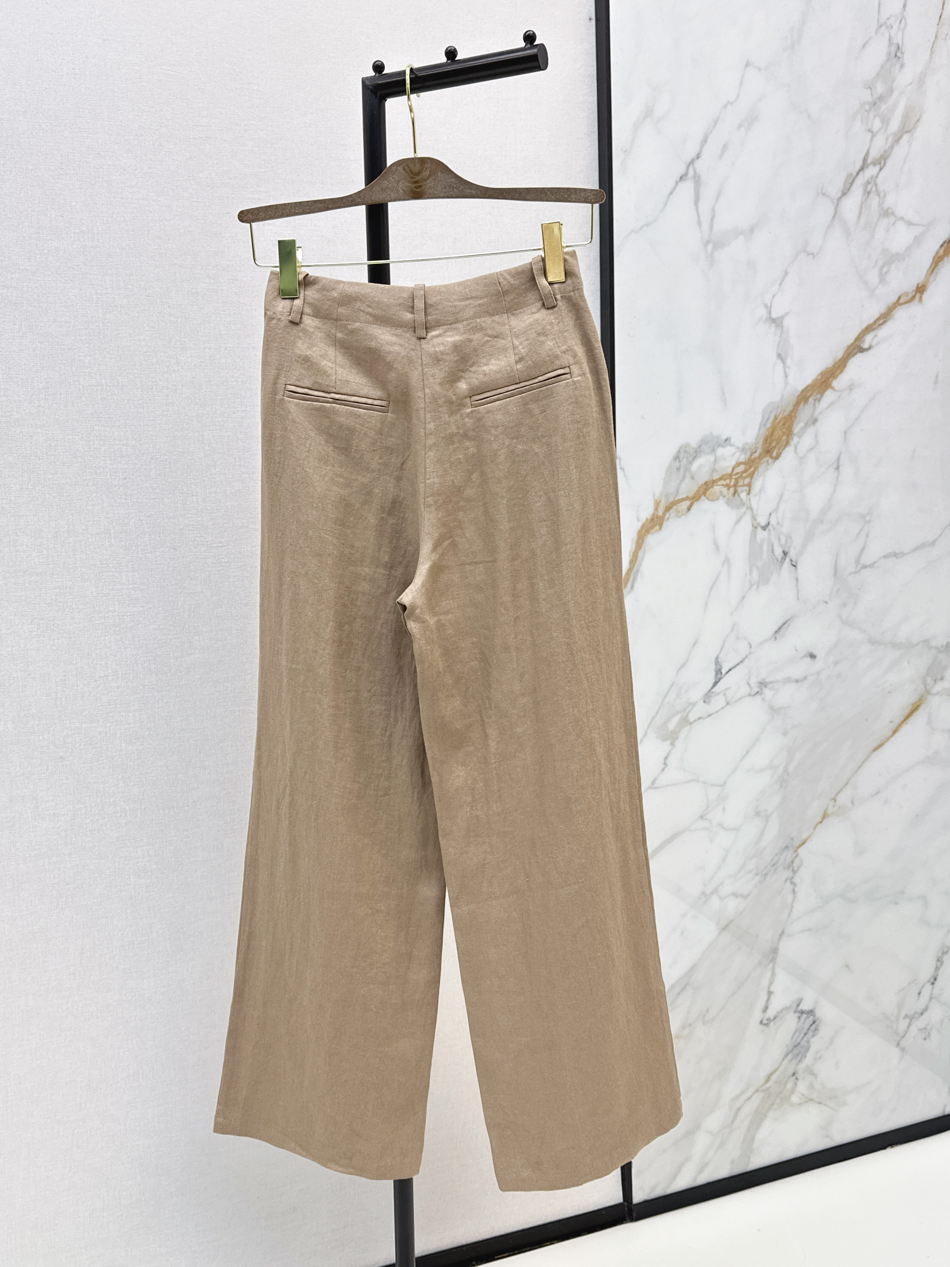 Brunello 26SS High-Waisted Pleated Wide-Leg Pants