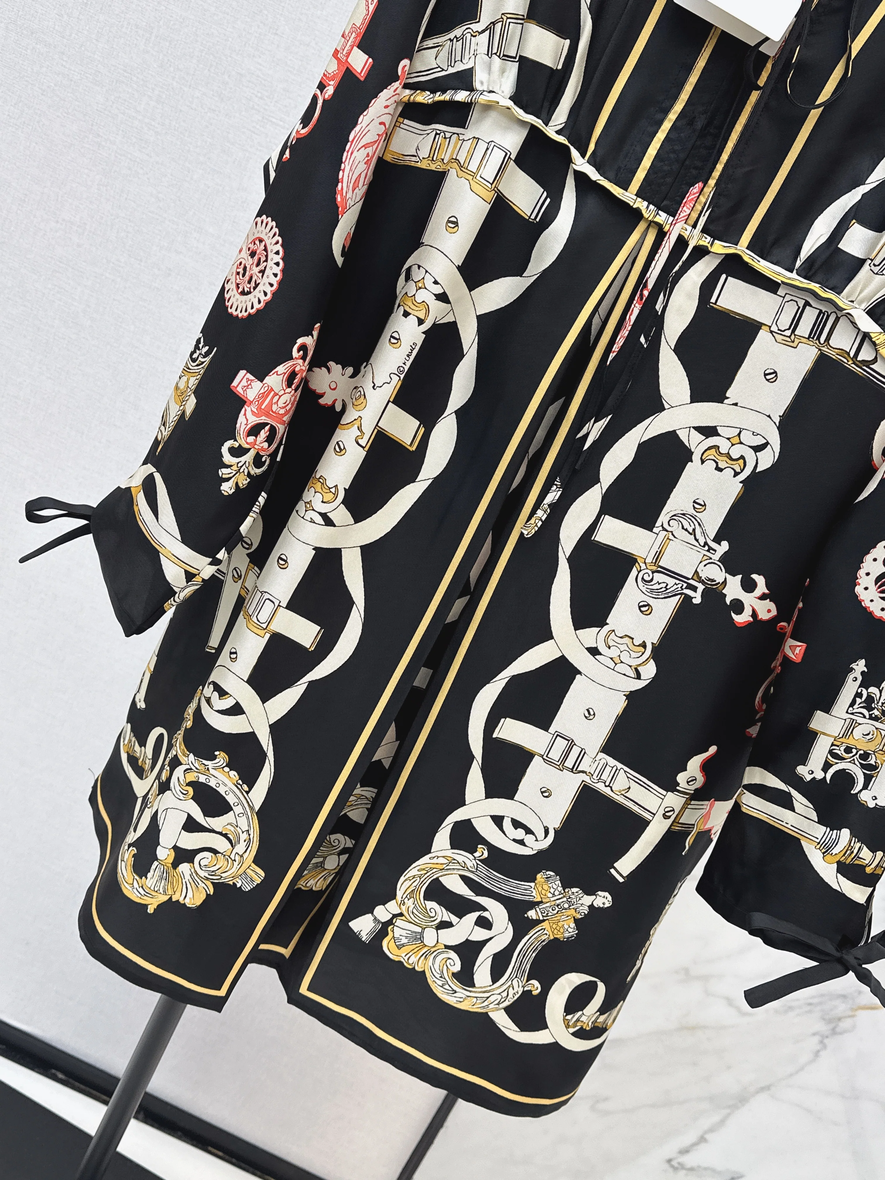 Herm 26ss print silk dress