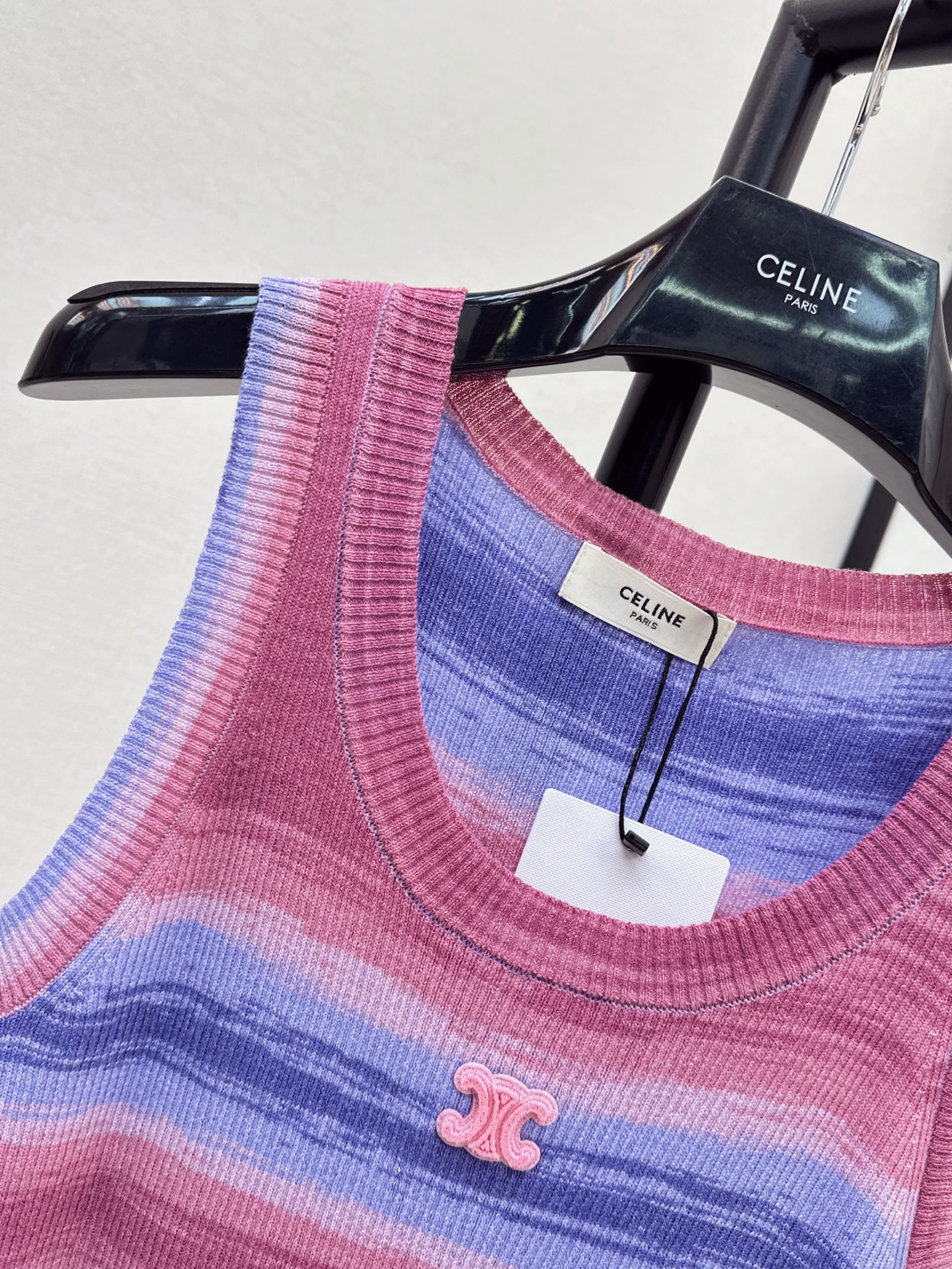 Celi 26ss stripe knit vest