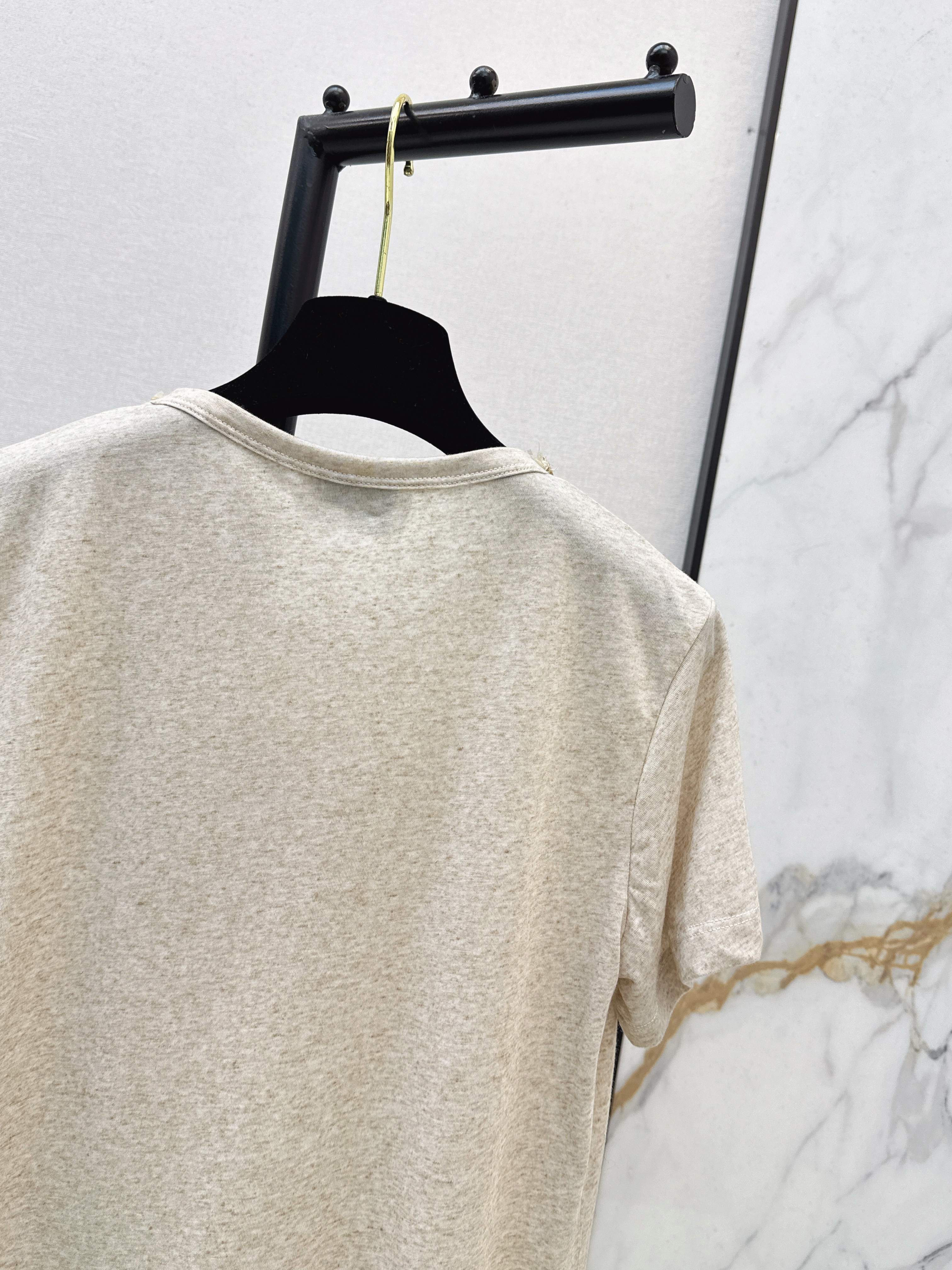 Chan 26ss rhinestone t-shirts