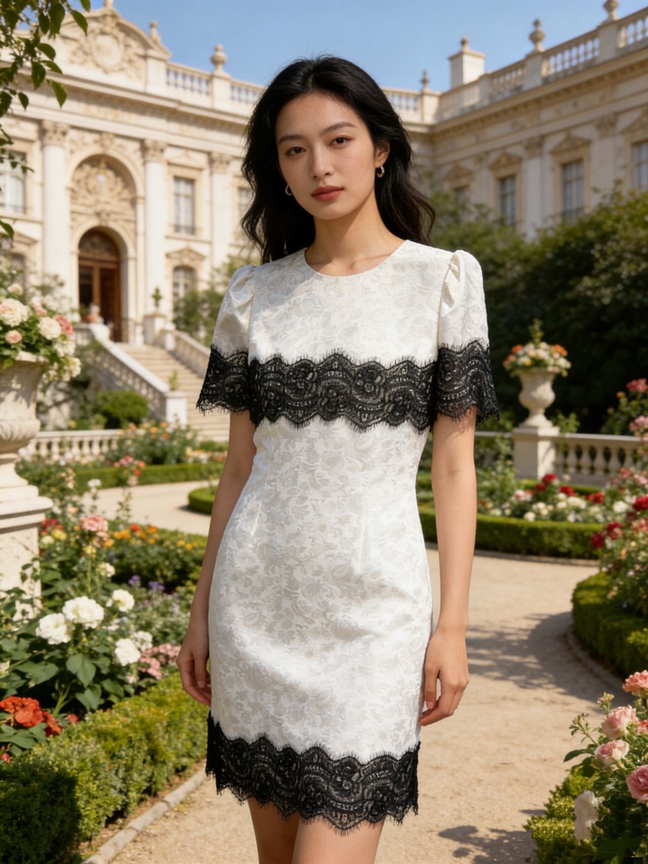 Valen 26ss contract lace dress