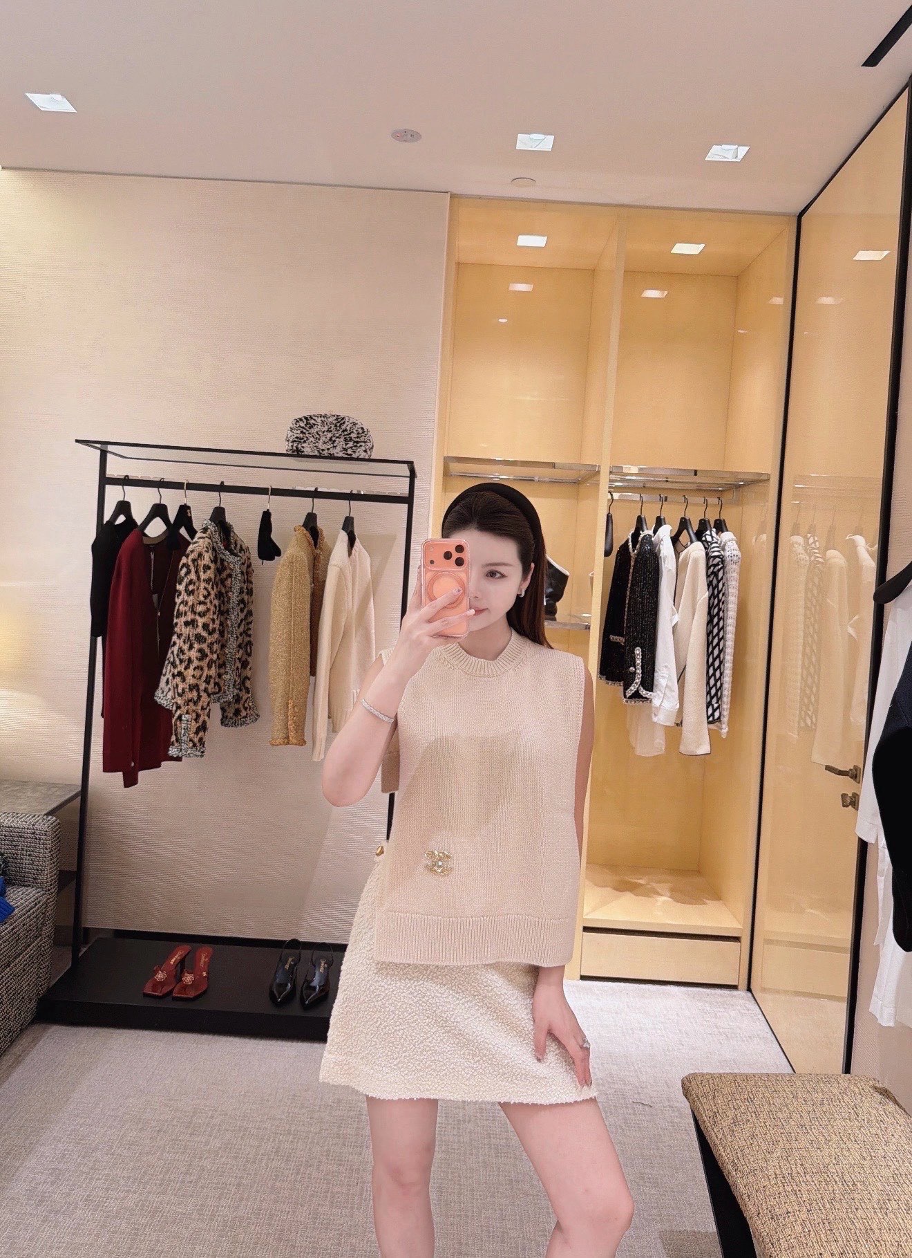 Chan 26ss knit cape