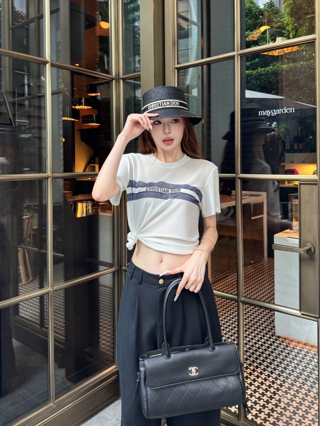 CD 26ss print mesh t-shirt