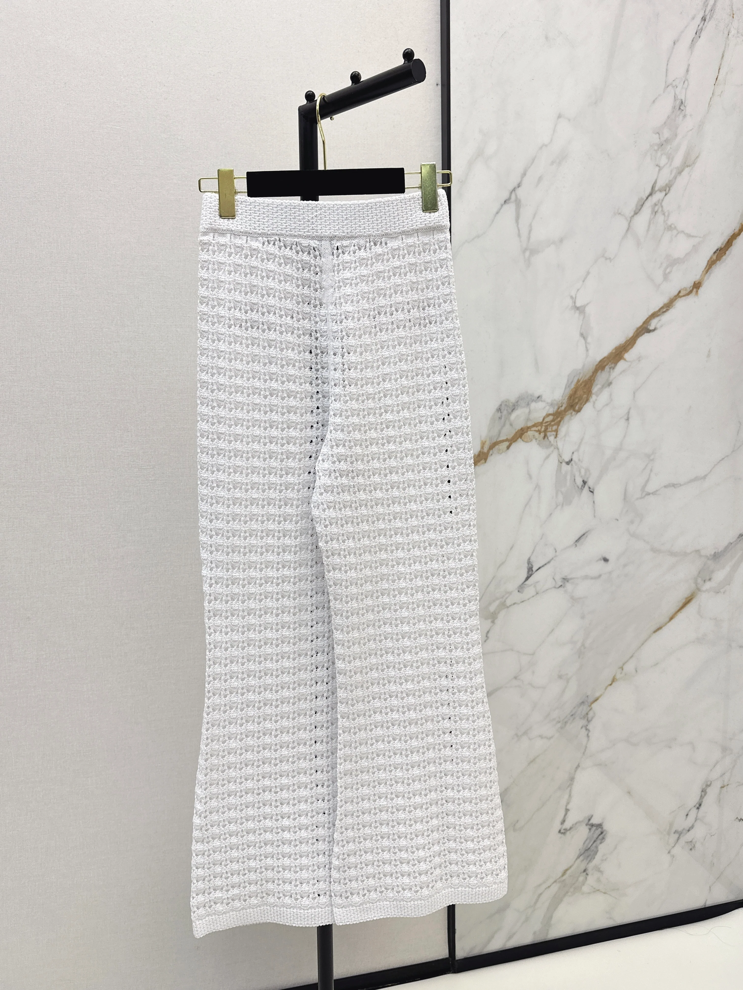 Chan 26ss hollow knit pants