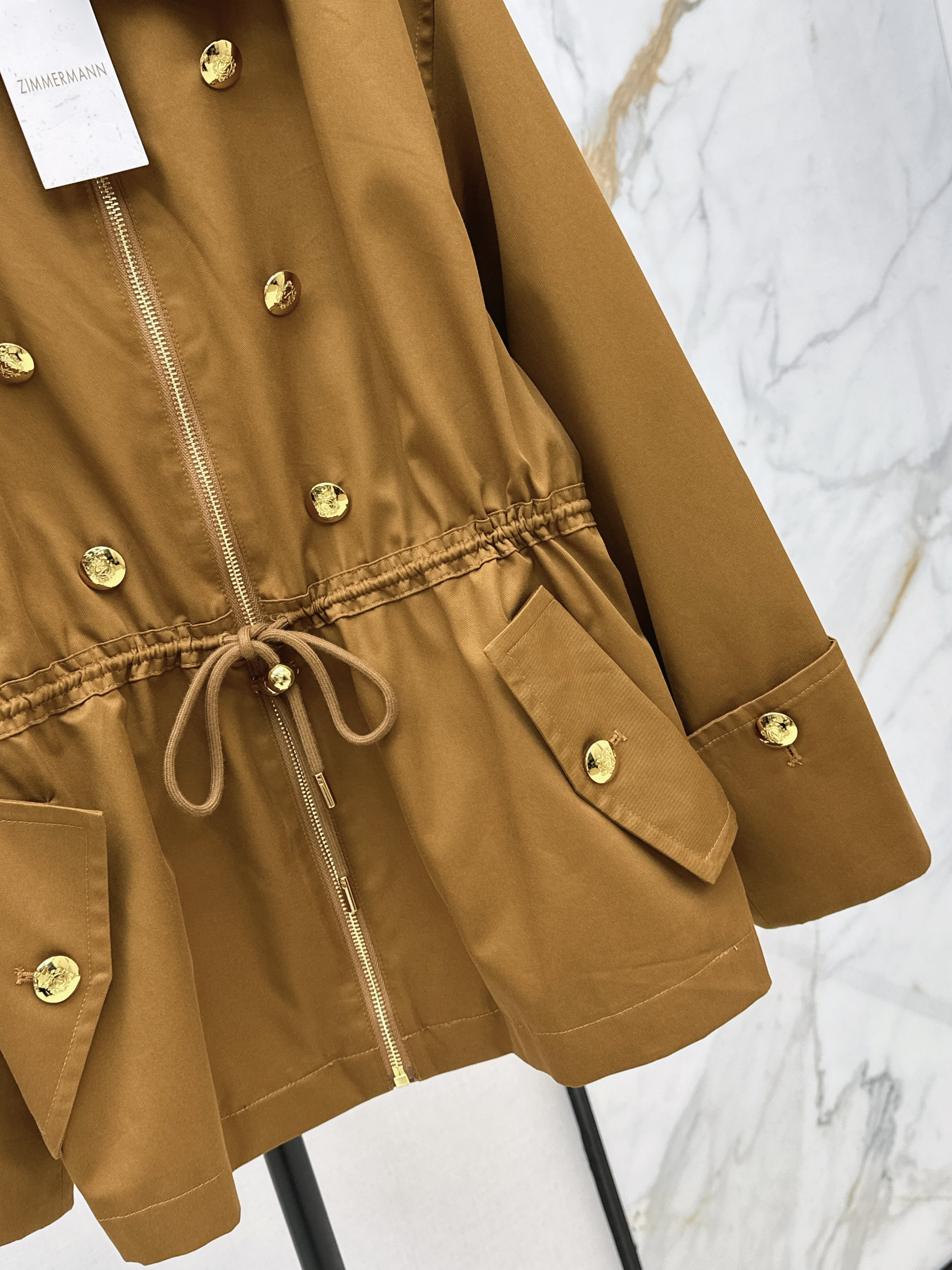 Zimm 26ss drawstring trench coat