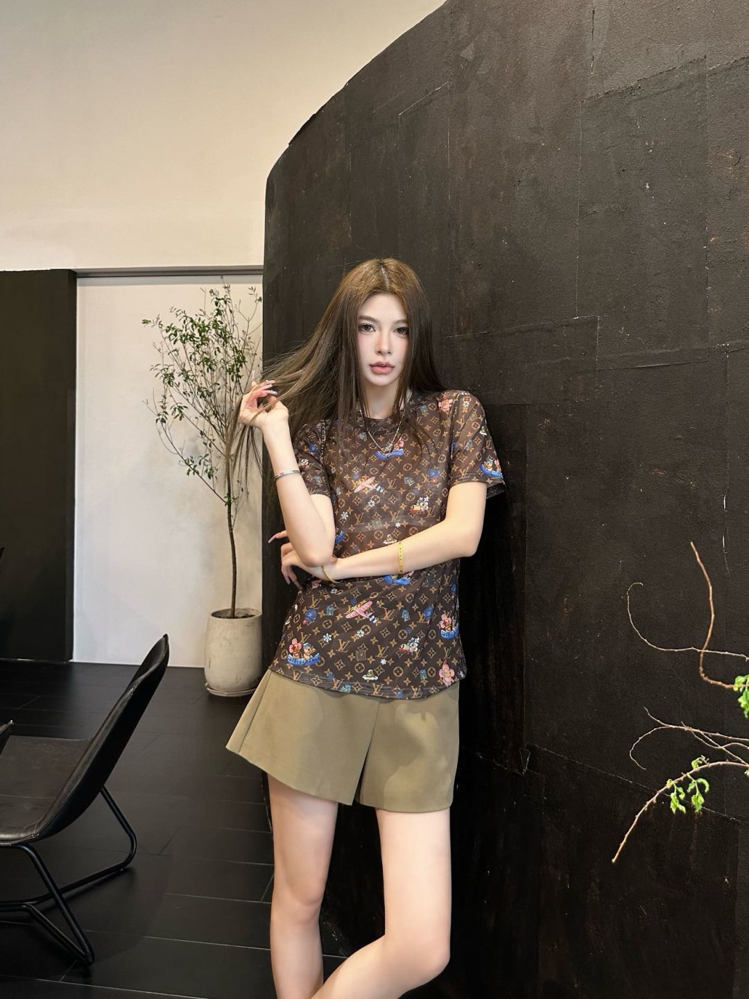 Loui 26ss print mesh top