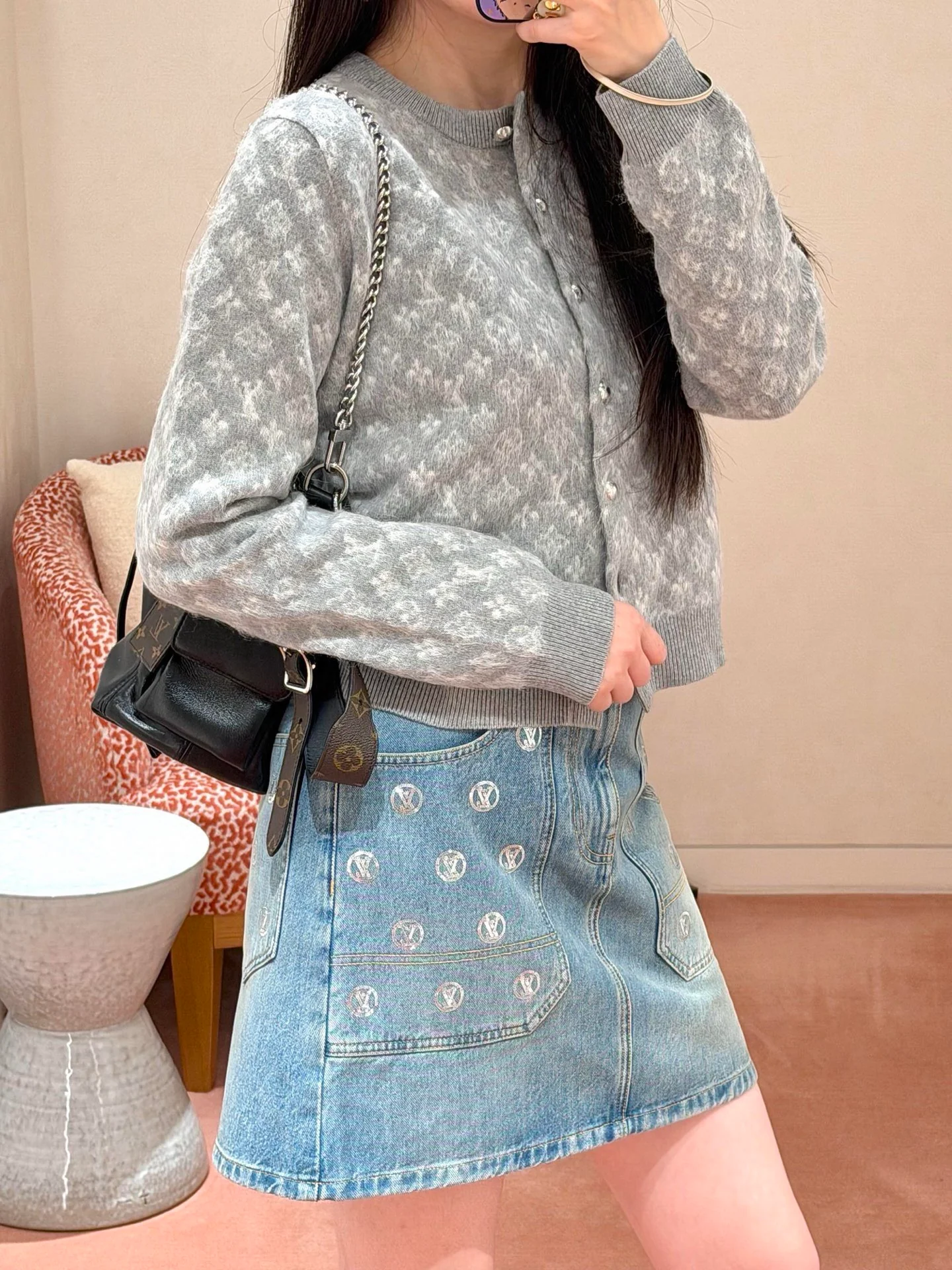 Louis 26ss jacquard cardigan