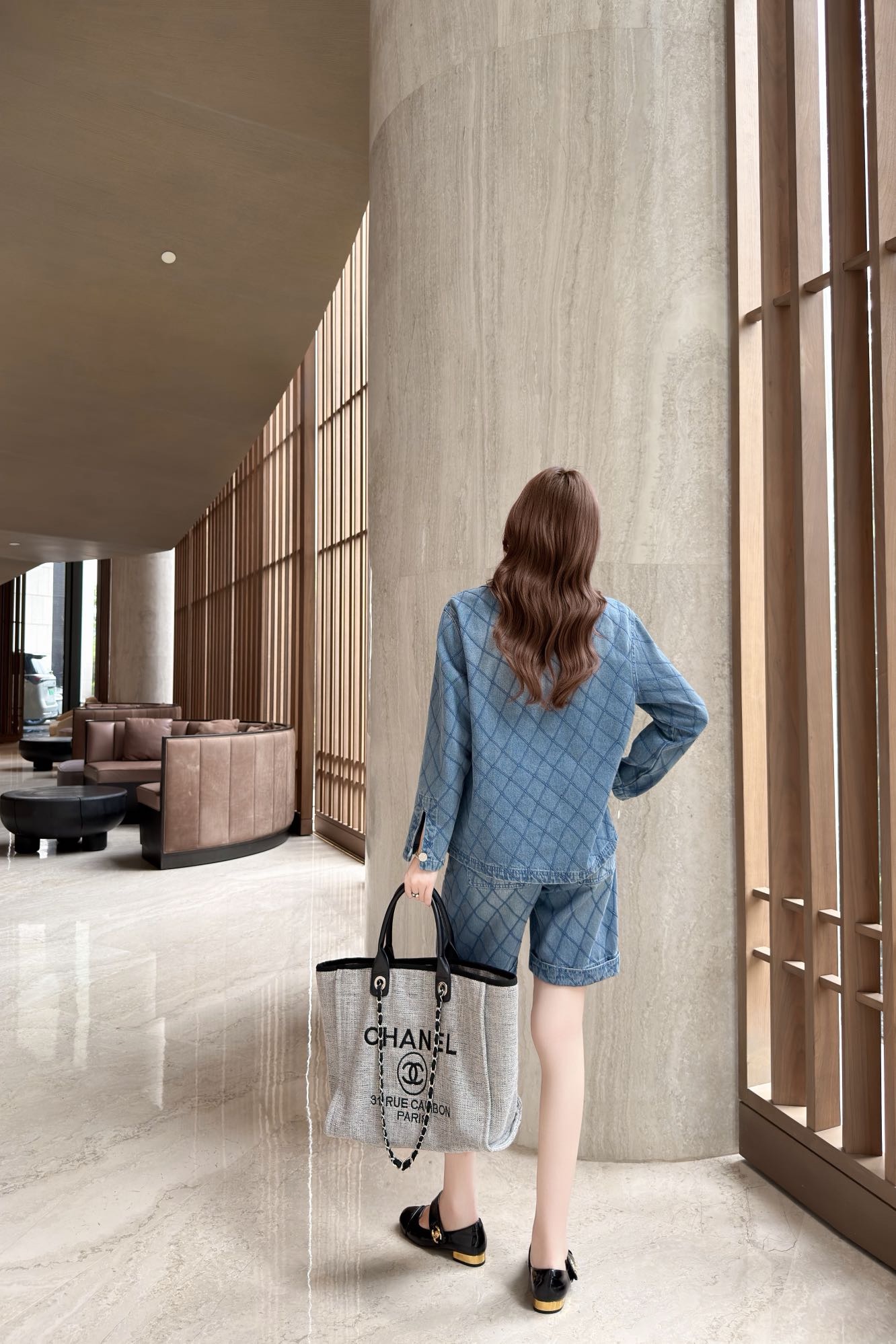 Chan 26ss embroidery denim top
