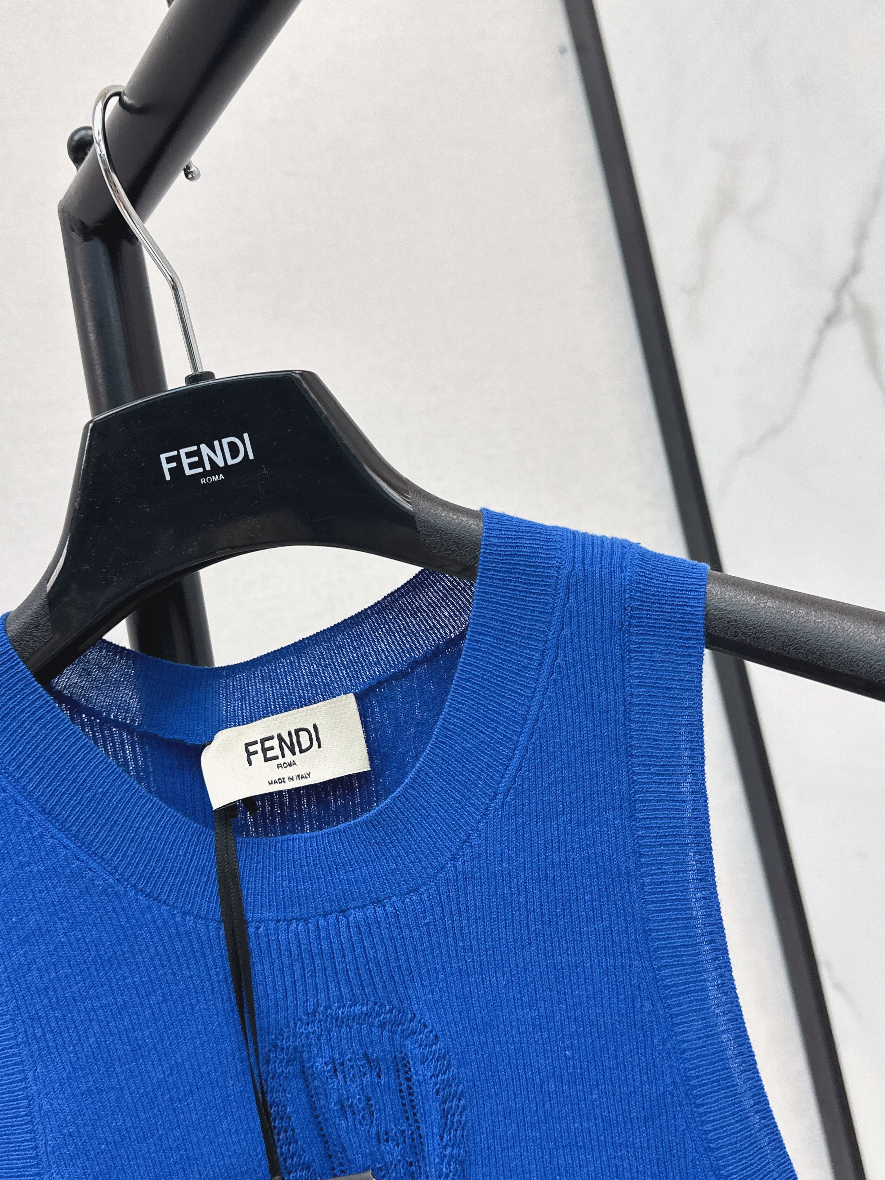Fend 26ss jacquard knit vest
