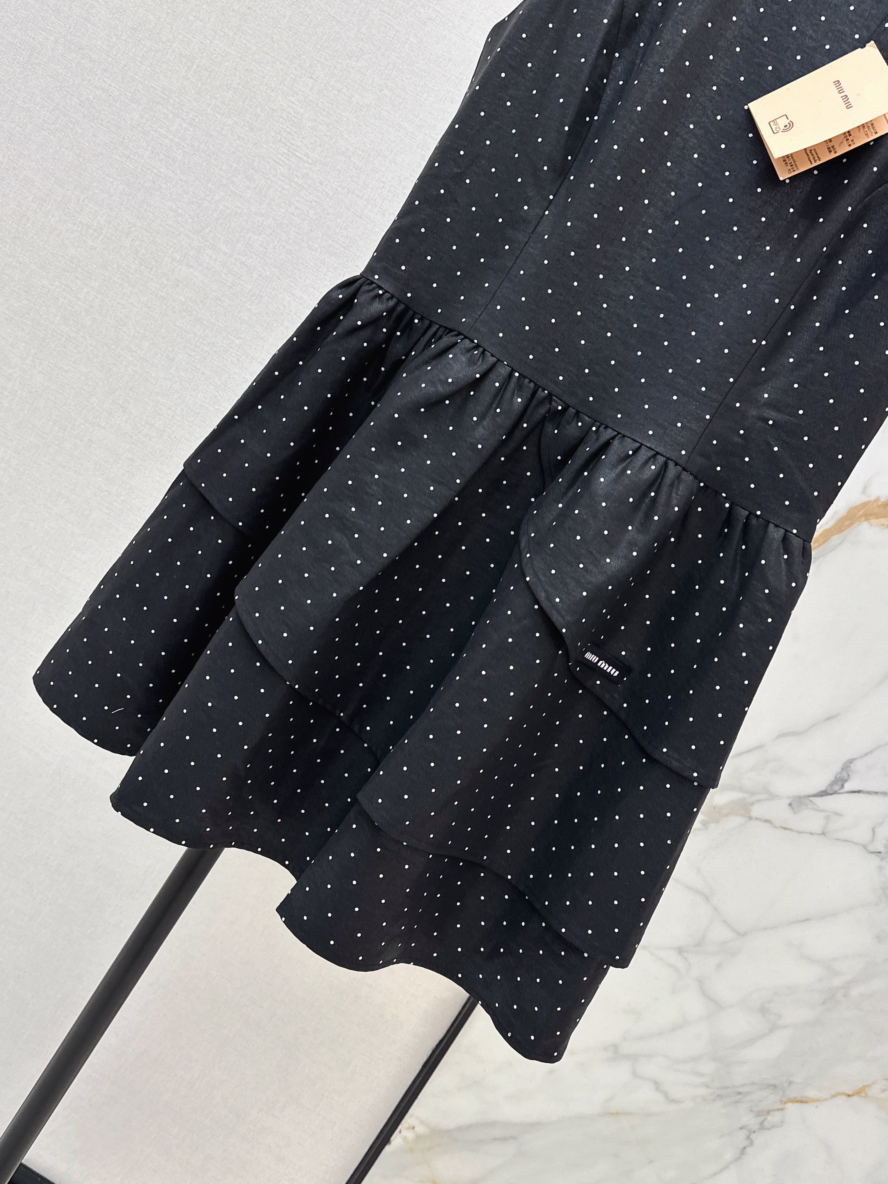 Miu 26ss polka dots dress