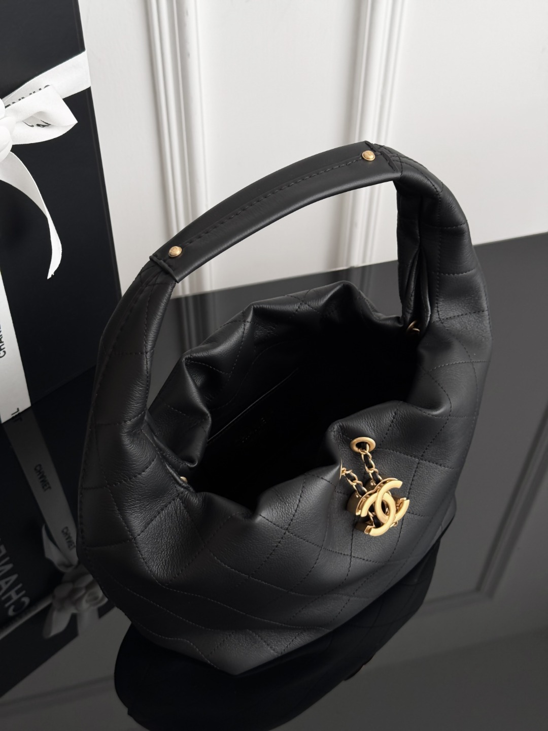 Chan26C drawstring maxi bag