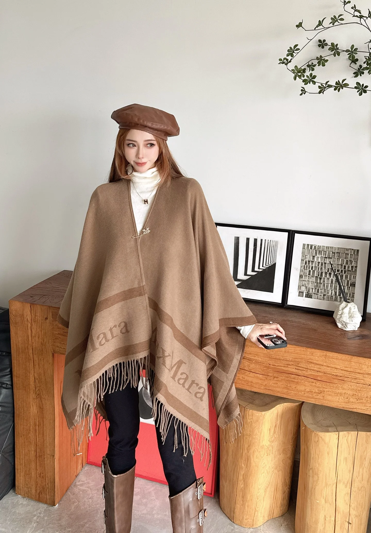 Max 25fw wool shawl