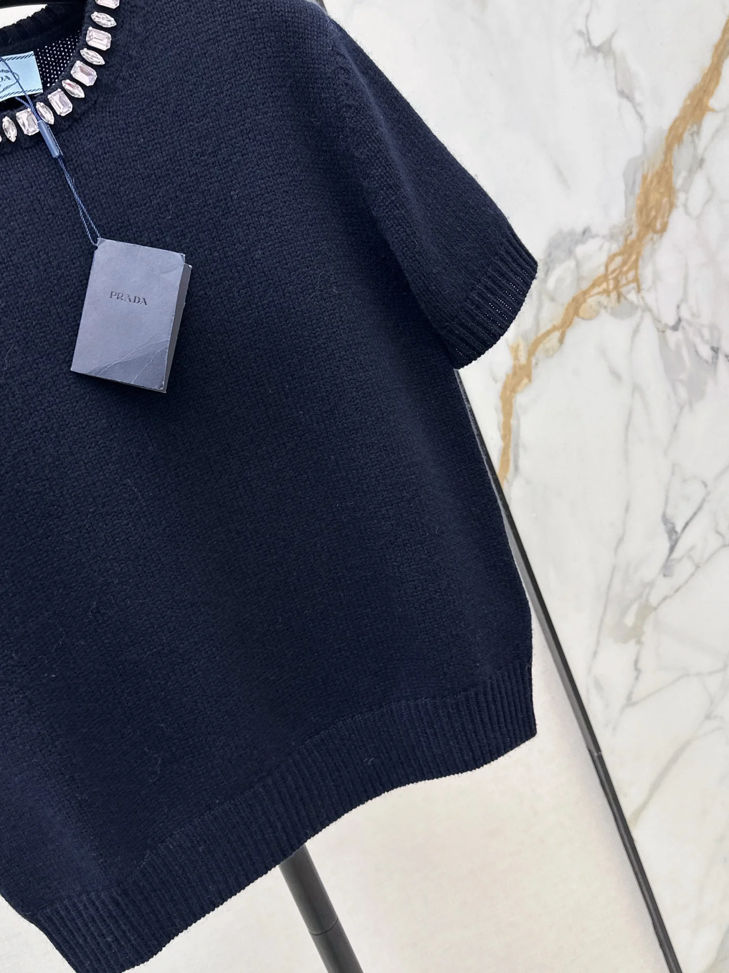 Prad 25fw rhinestone sweater