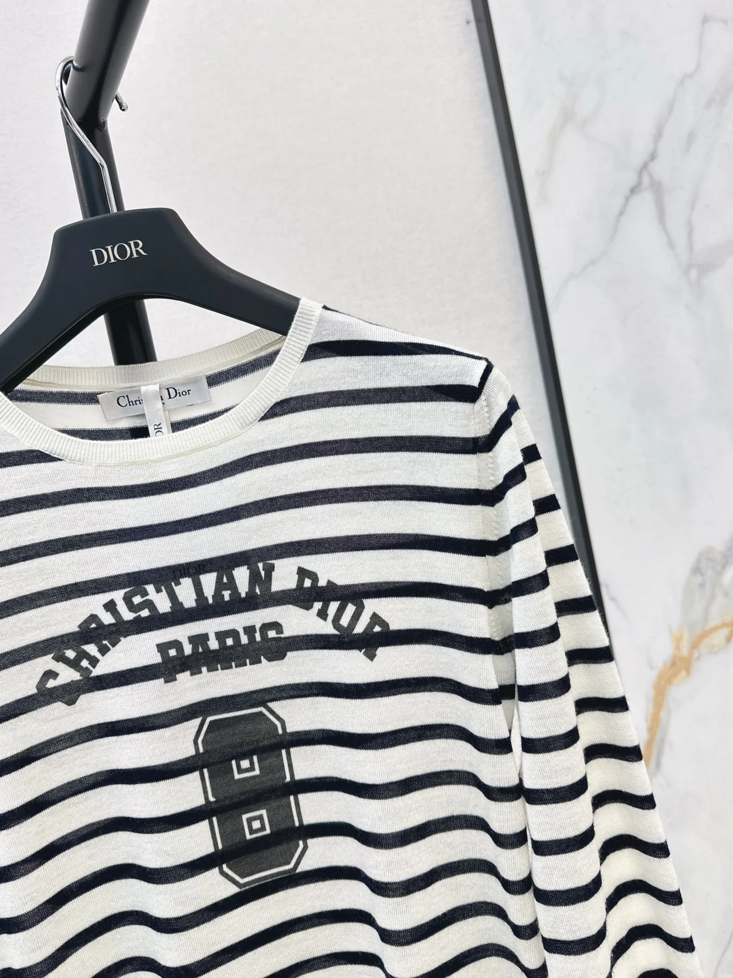 CD 26ss stripe knit basic tee