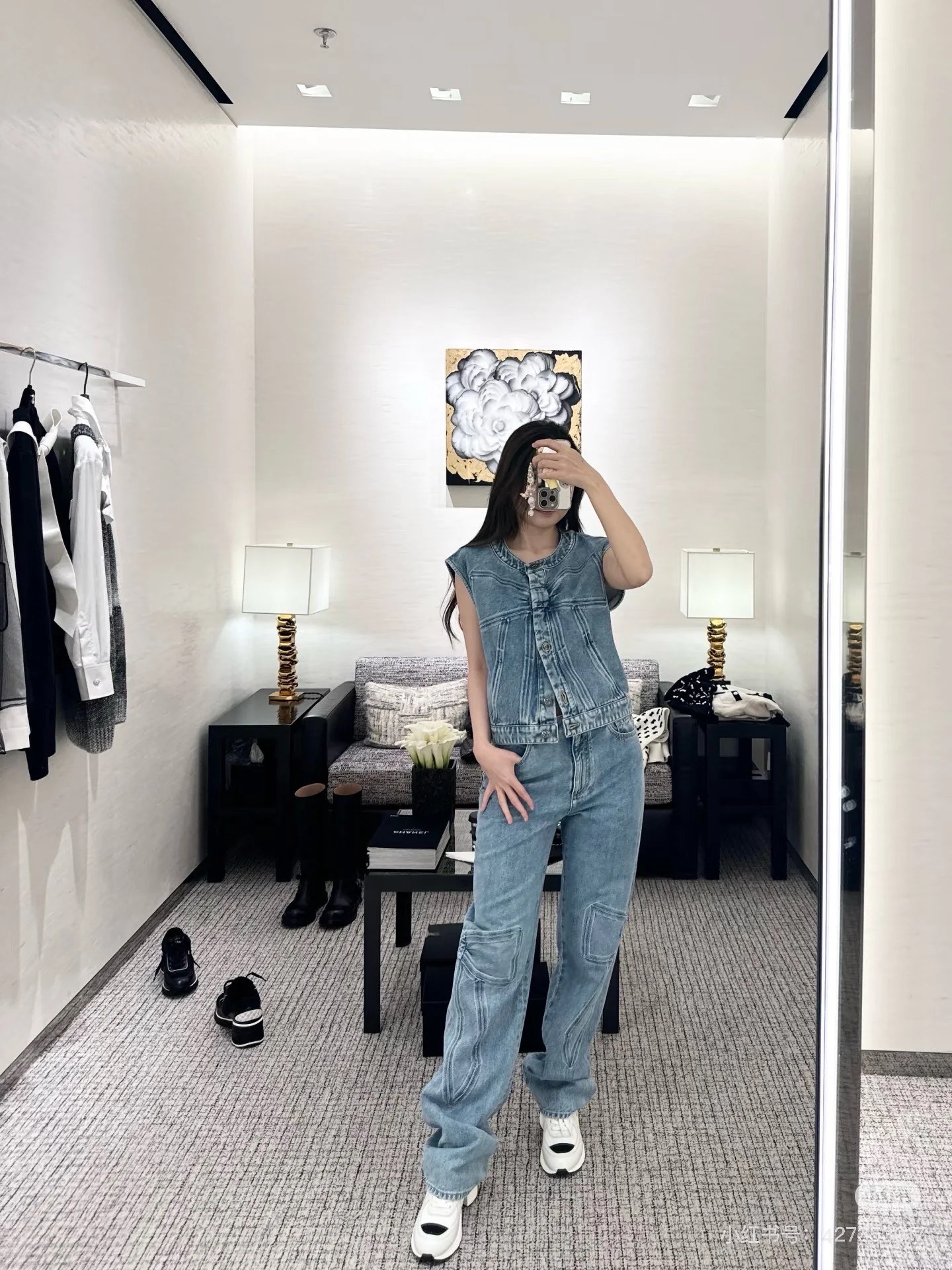 Chan 25fw cargo denim pants