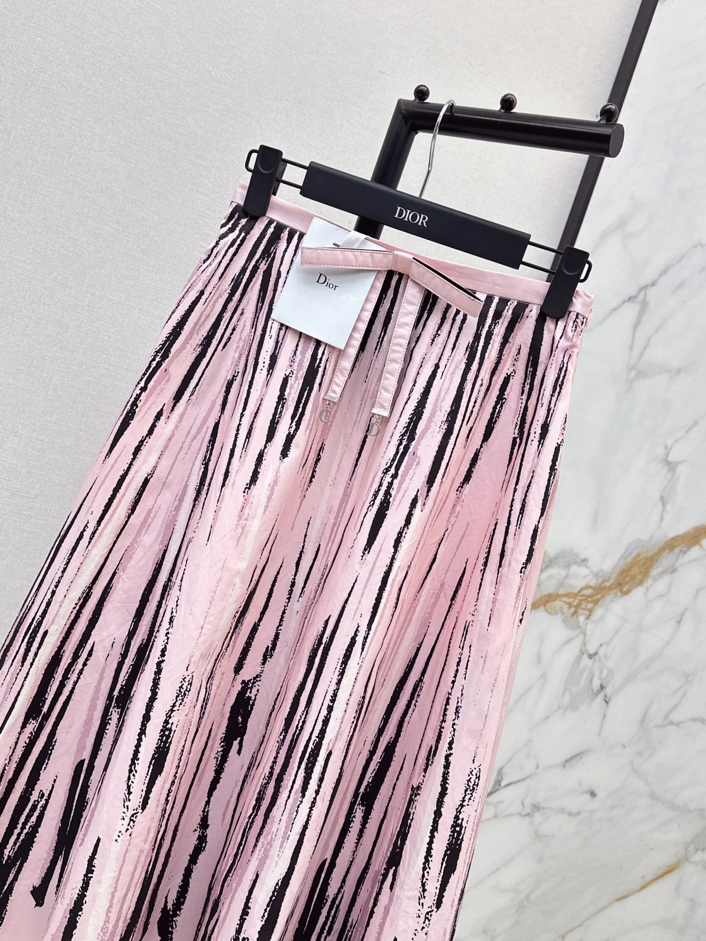 CD 26ss bow print pleated skirt