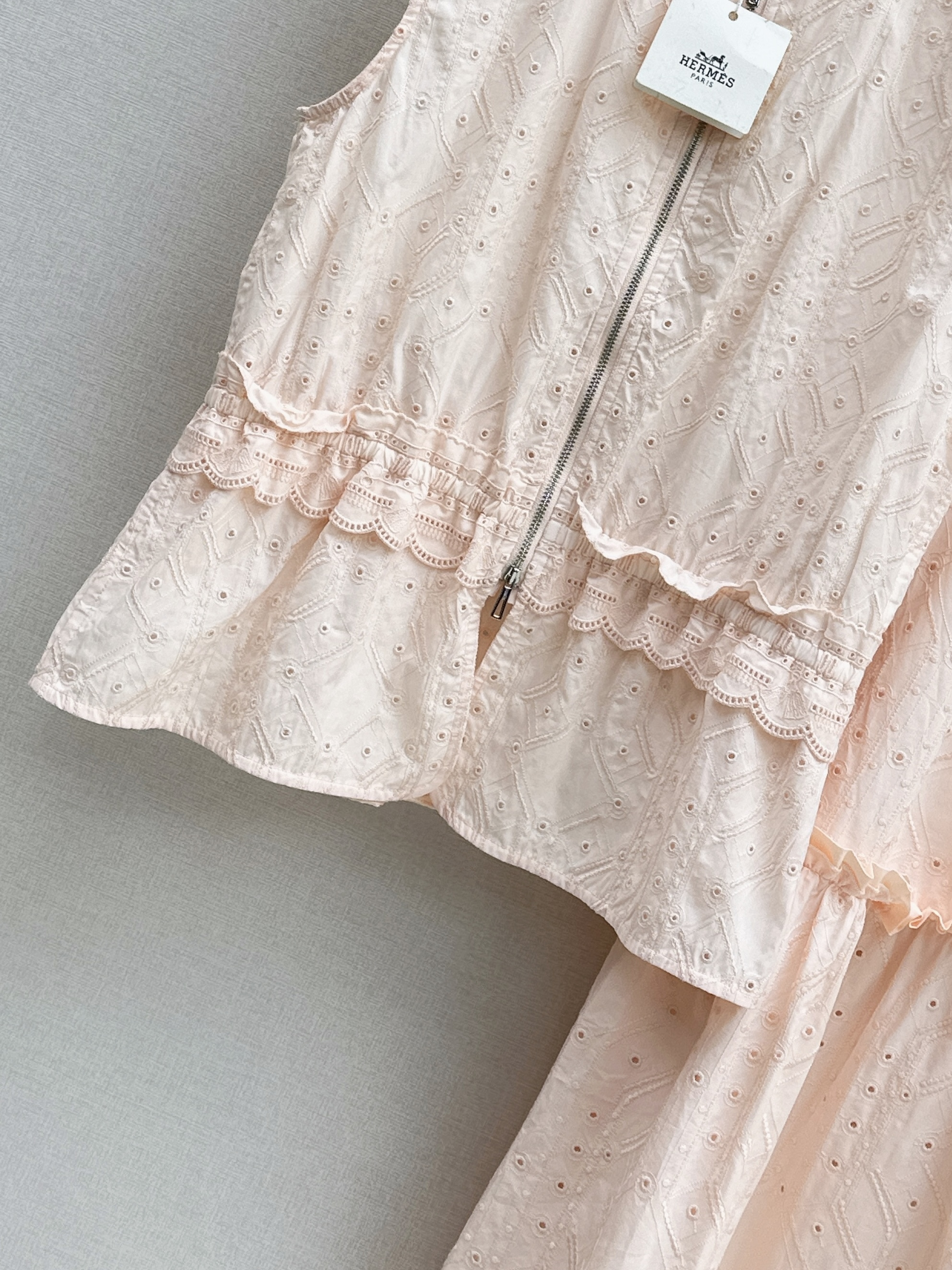 Herm 26ss embroidert vest skirt set