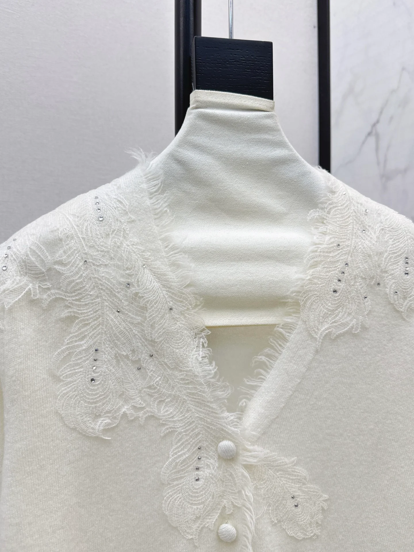 Es 25fw rhinestone cardigan