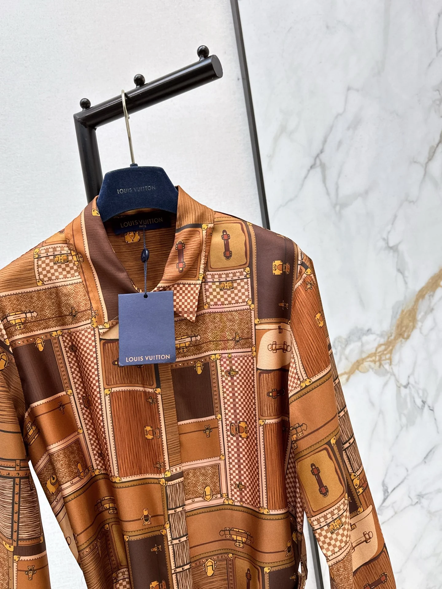 Louis 26ss print silk dress