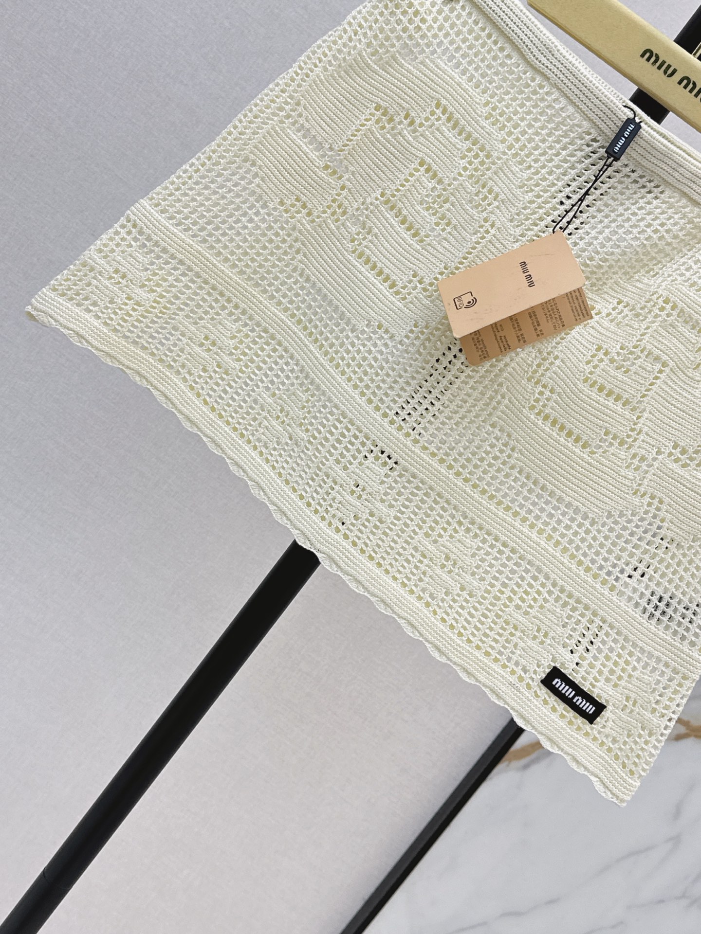 Miu 26ss hollow mini skirt