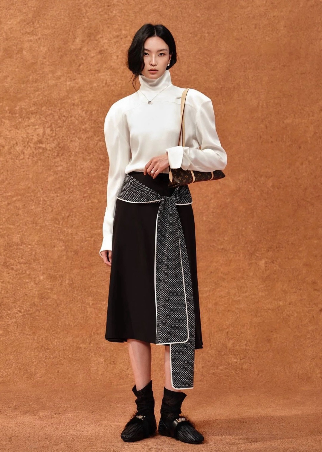 Loui 26ss ribbon skirt