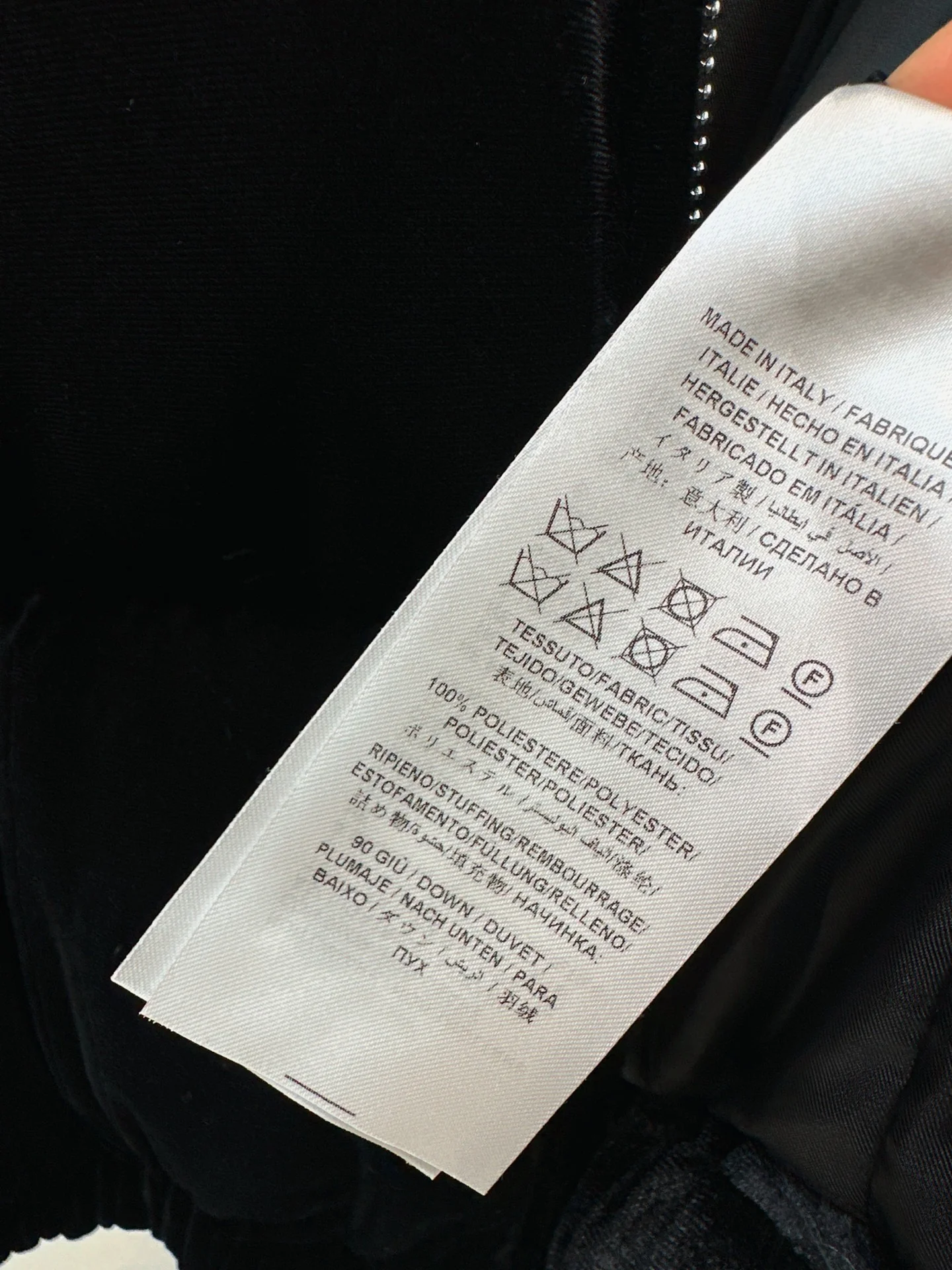 Gucc 25fw velvet down jacket