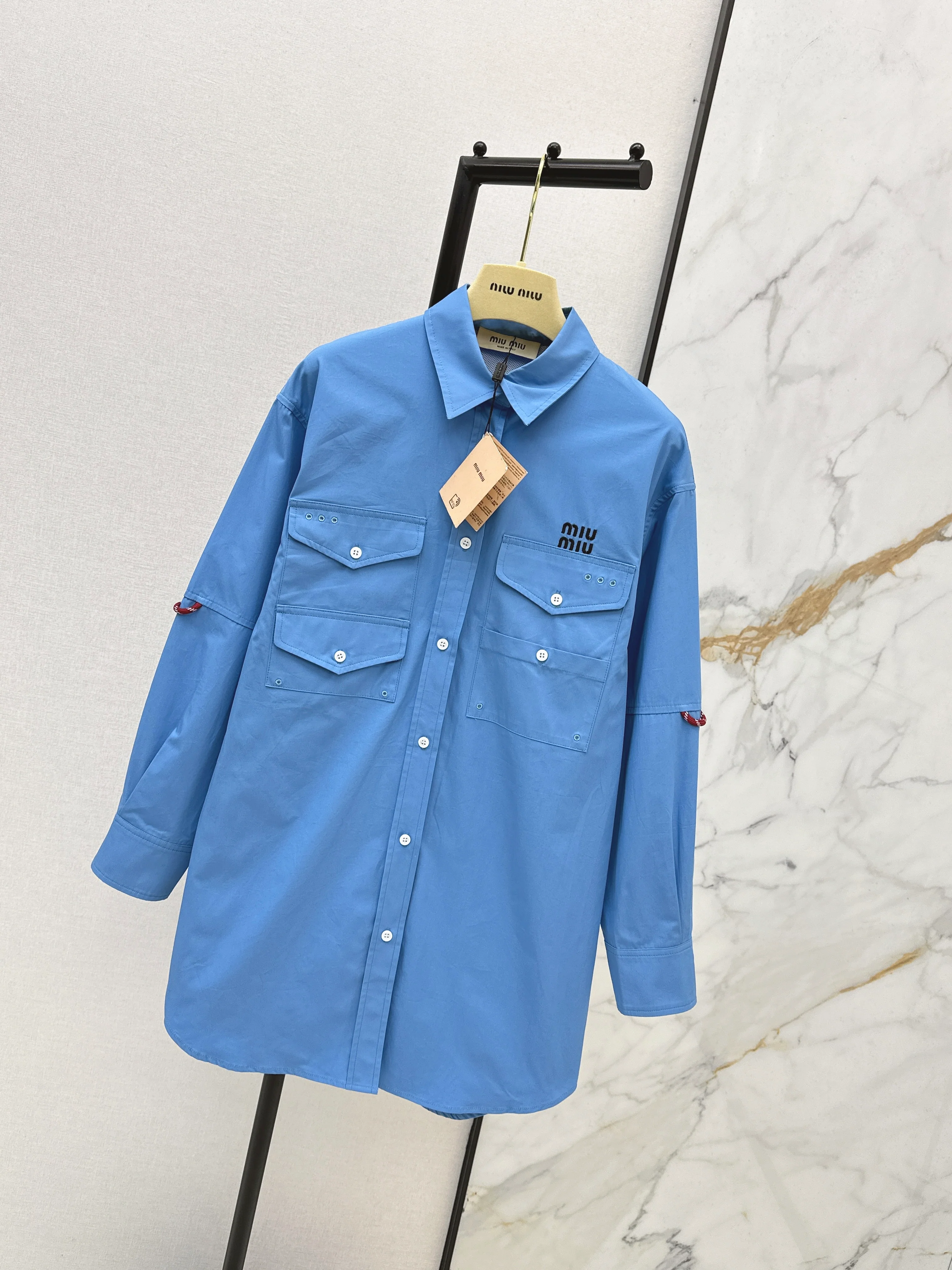 Miu 26ss embroidery shirts dress