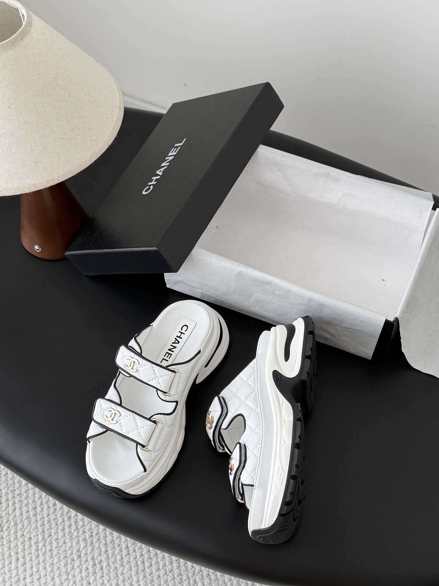 Chan 26ss velcro slippers
