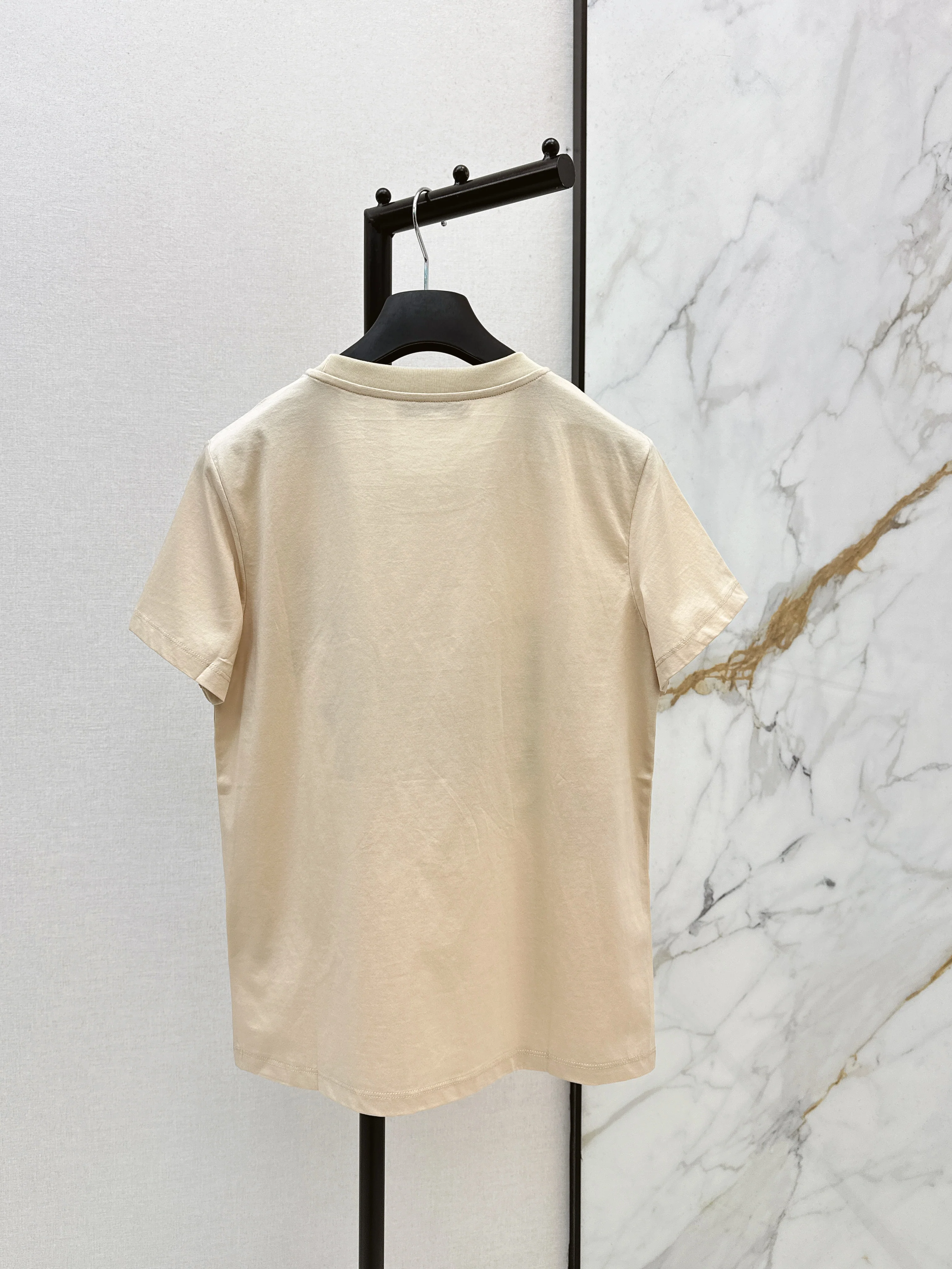 CD 26ss 3d embroidery beading t-shirts