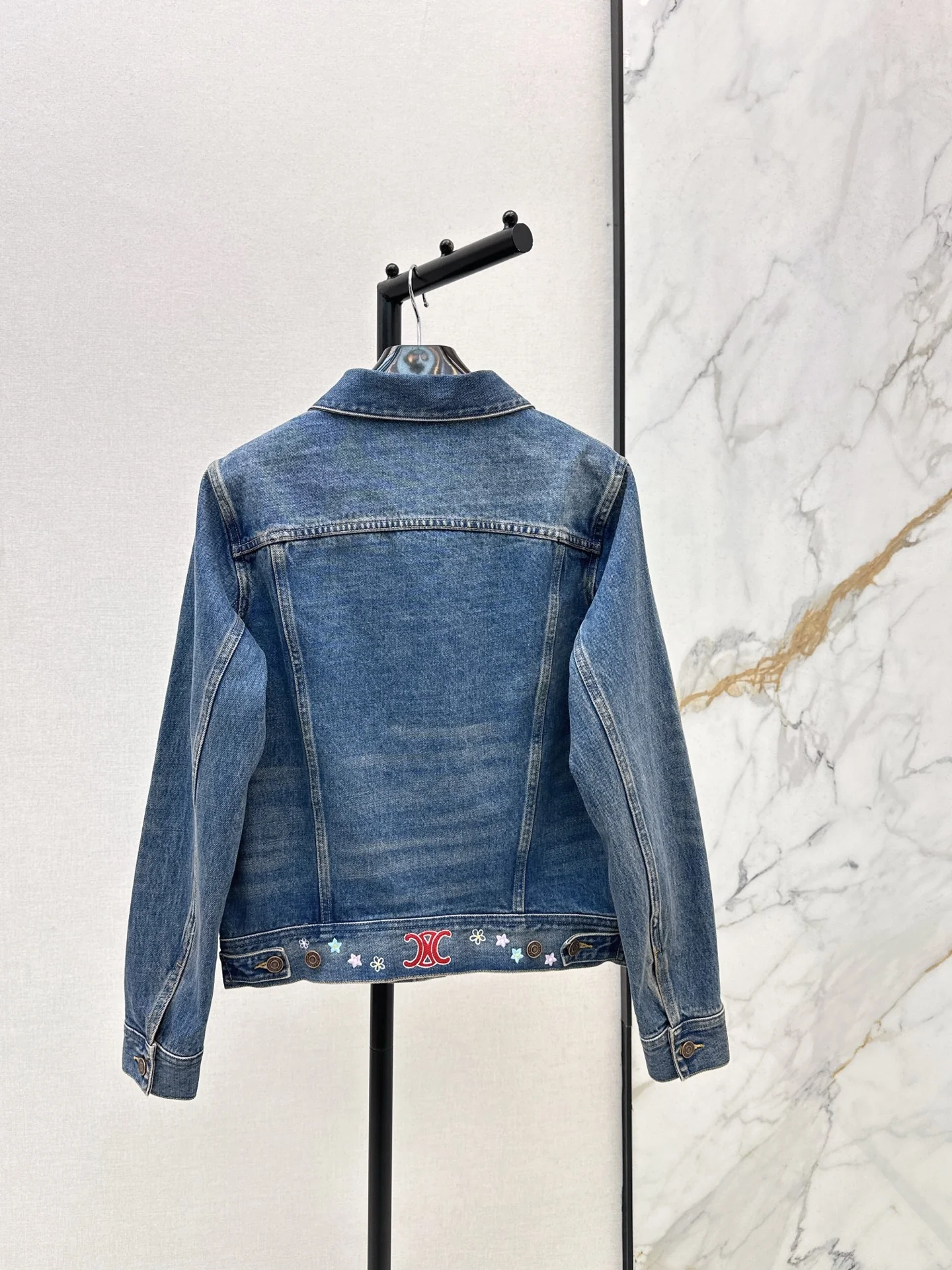 Celi 25fw embroidery denim jacket