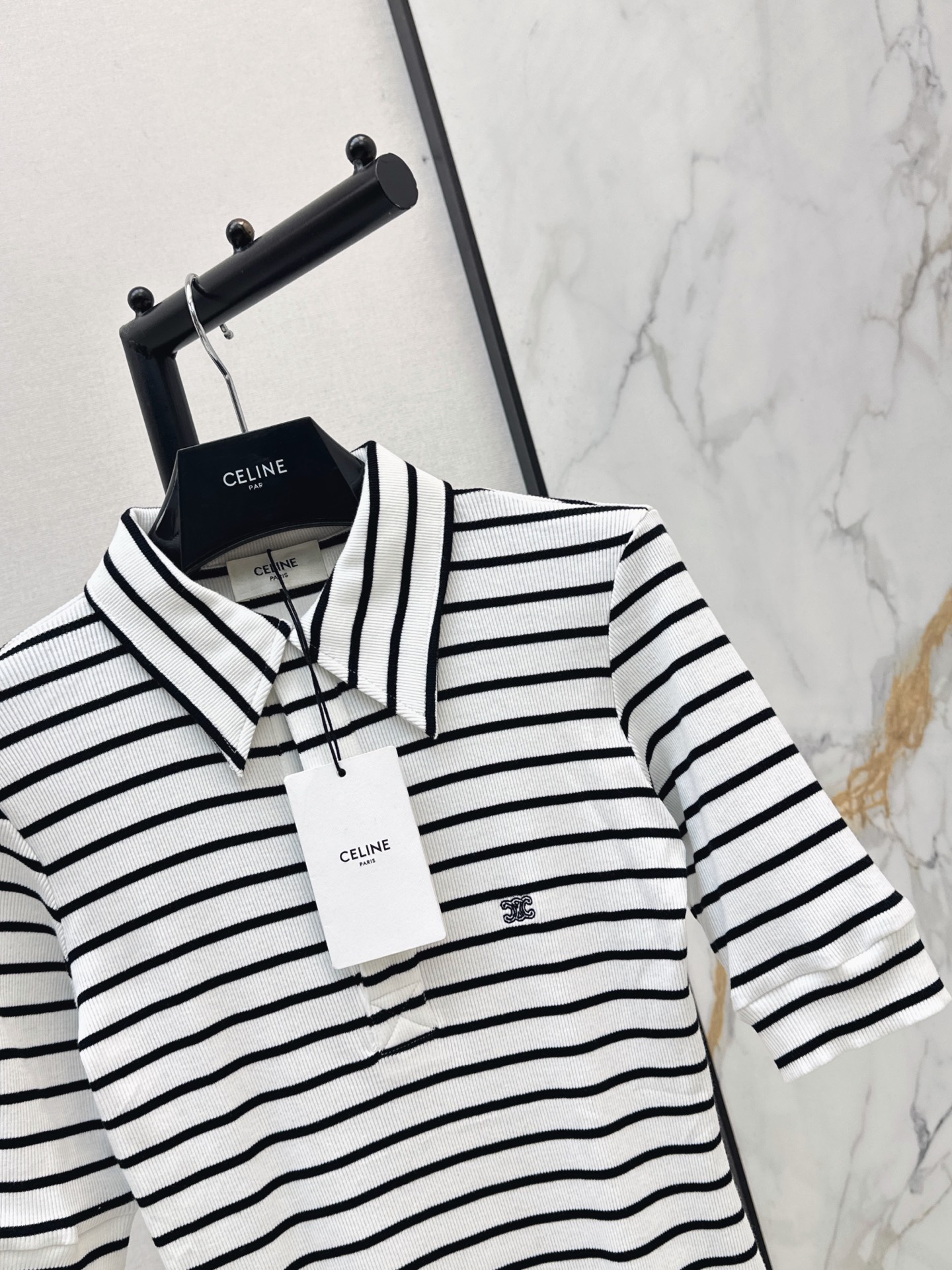 Celi 26ss stripe polo shirt