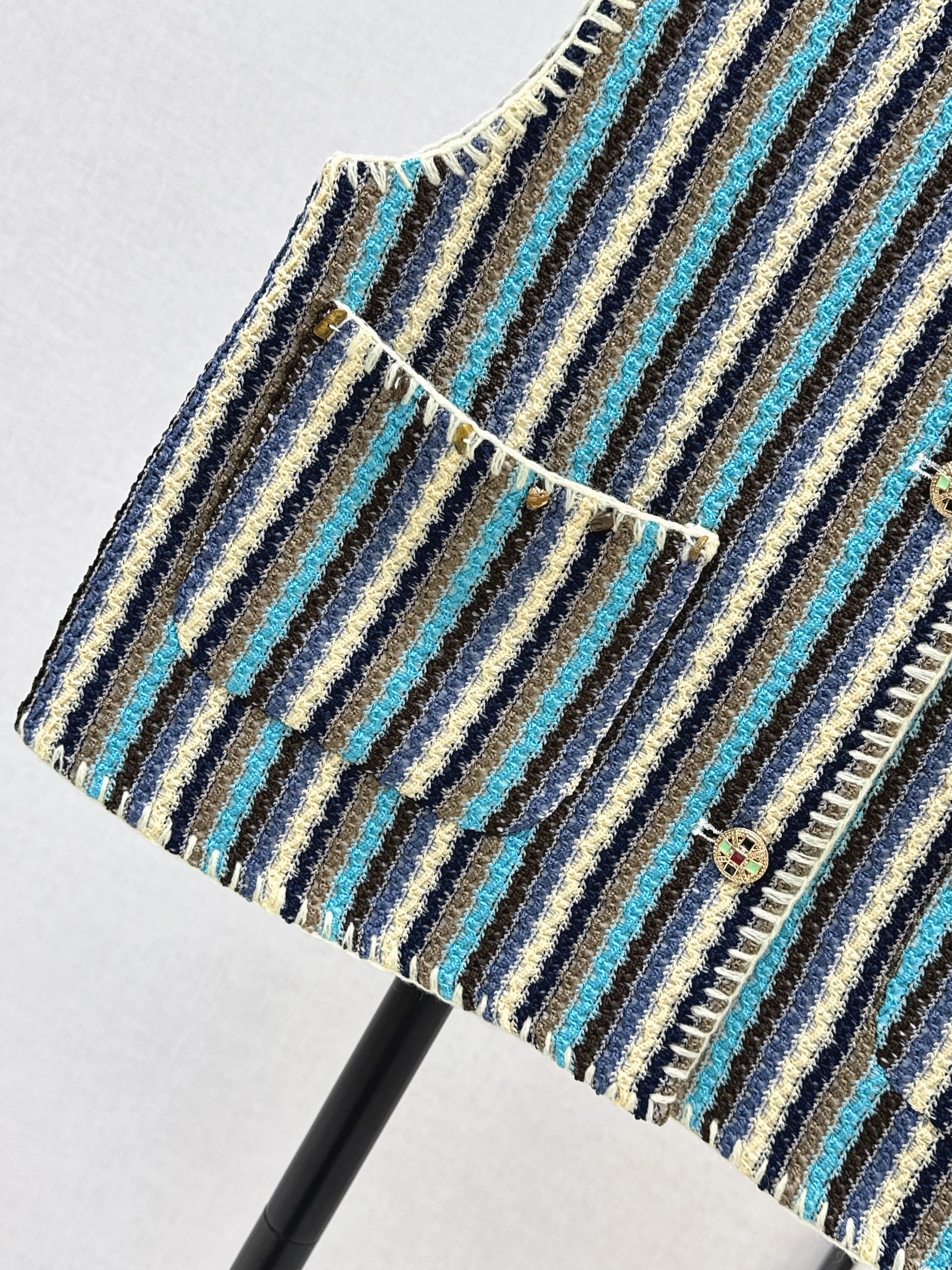 Chan 26ss crochet vest jacket