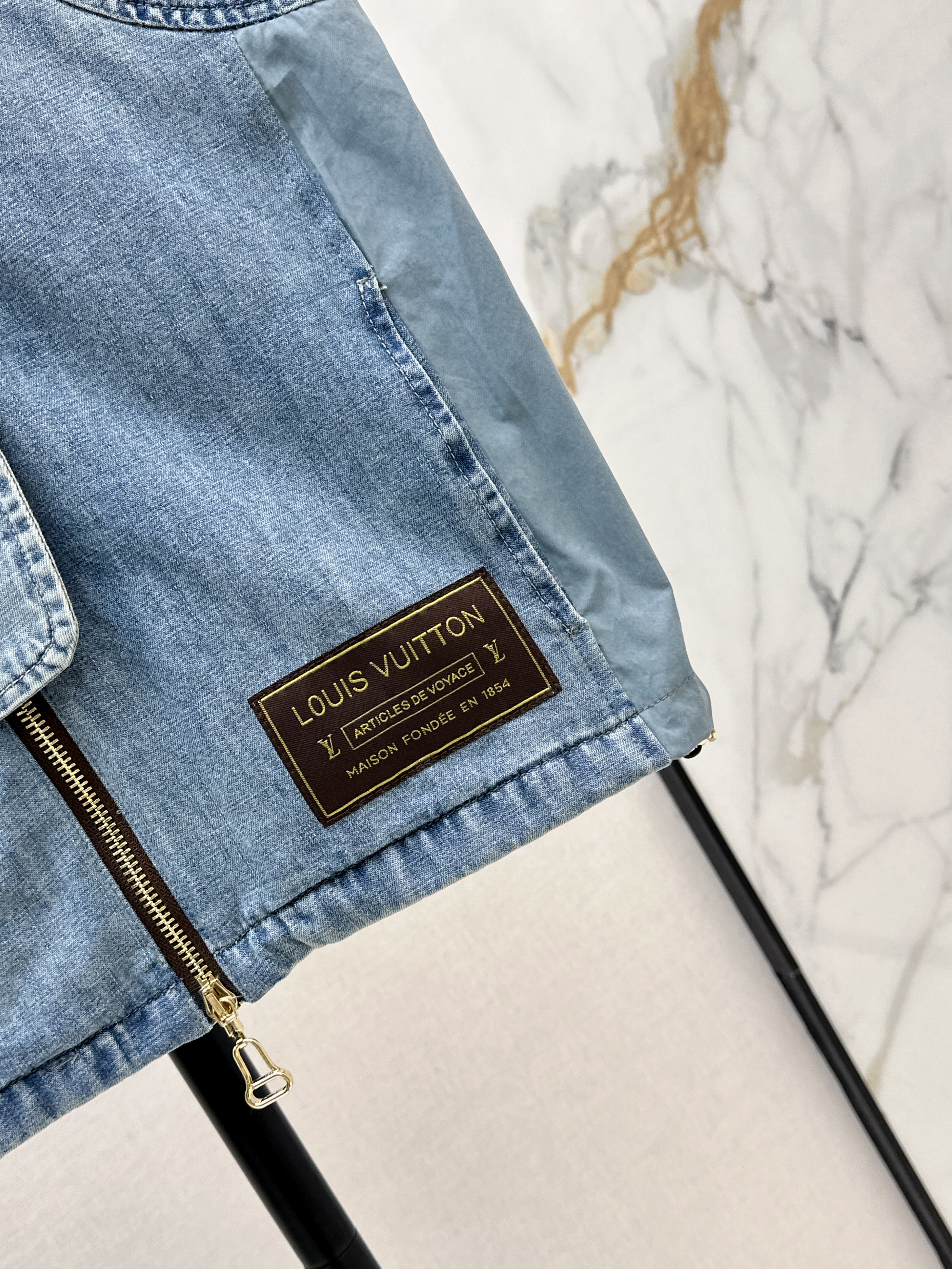 Louis 26SS Washed Utility Denim Vest