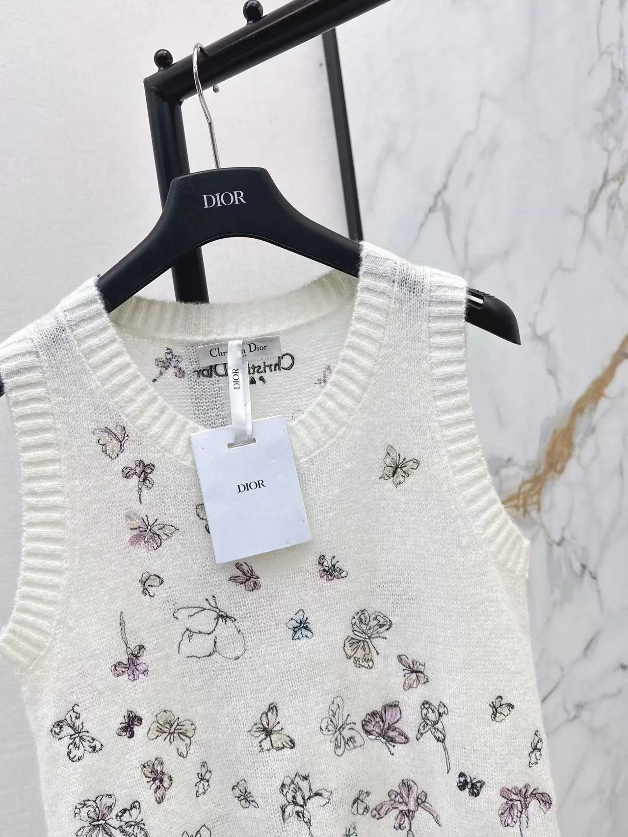 CD 26ss embroidery knit vest