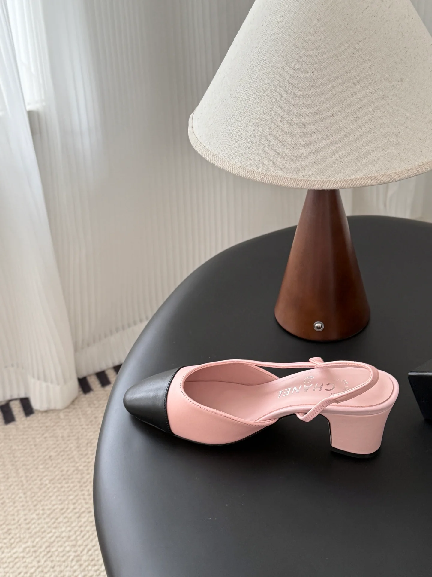 Chan 25fw slingback chunky heels