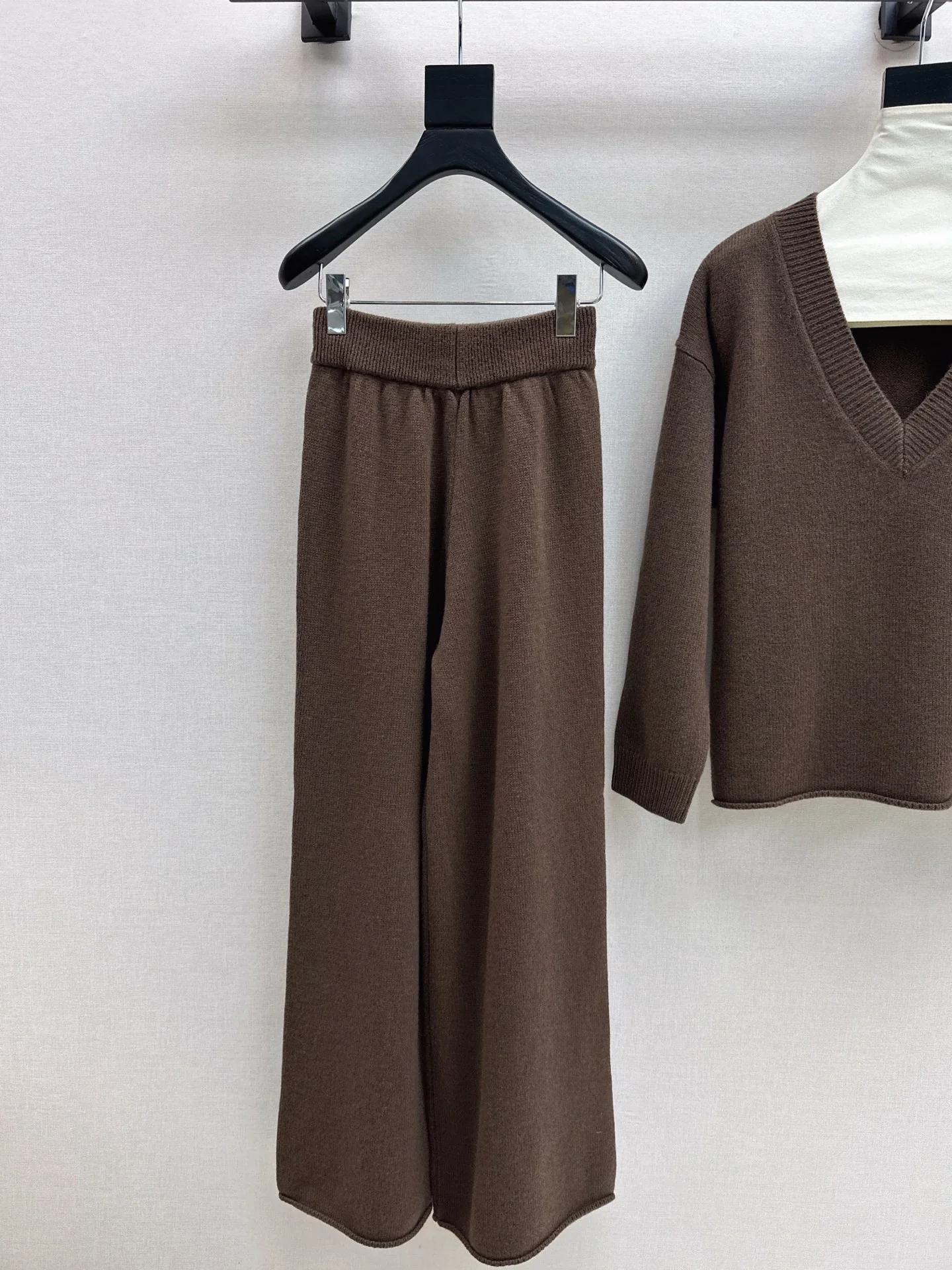 Brun 25fw knit suit sleeveless vest+sweater+pants set