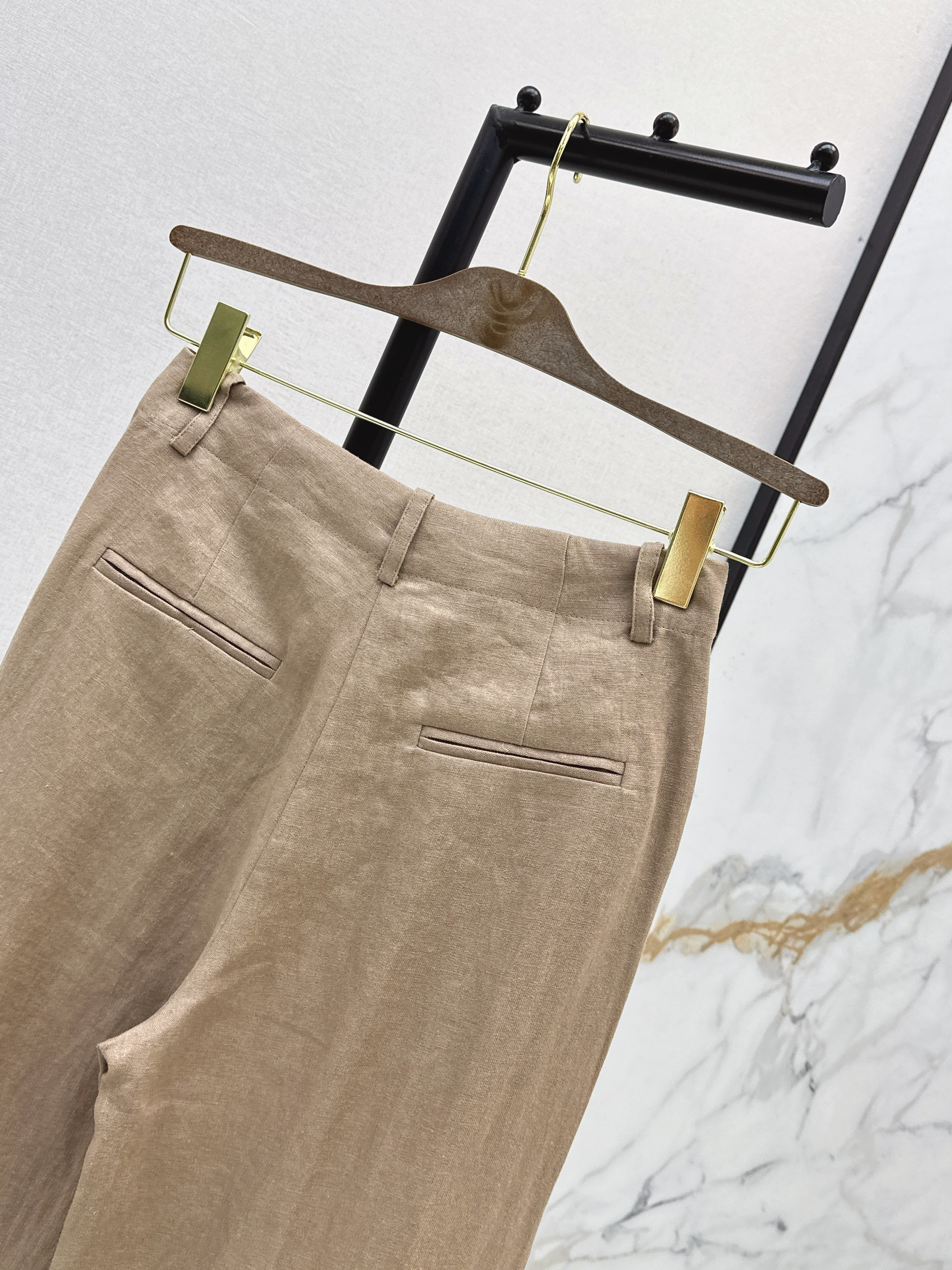 Brunello 26SS High-Waisted Pleated Wide-Leg Pants